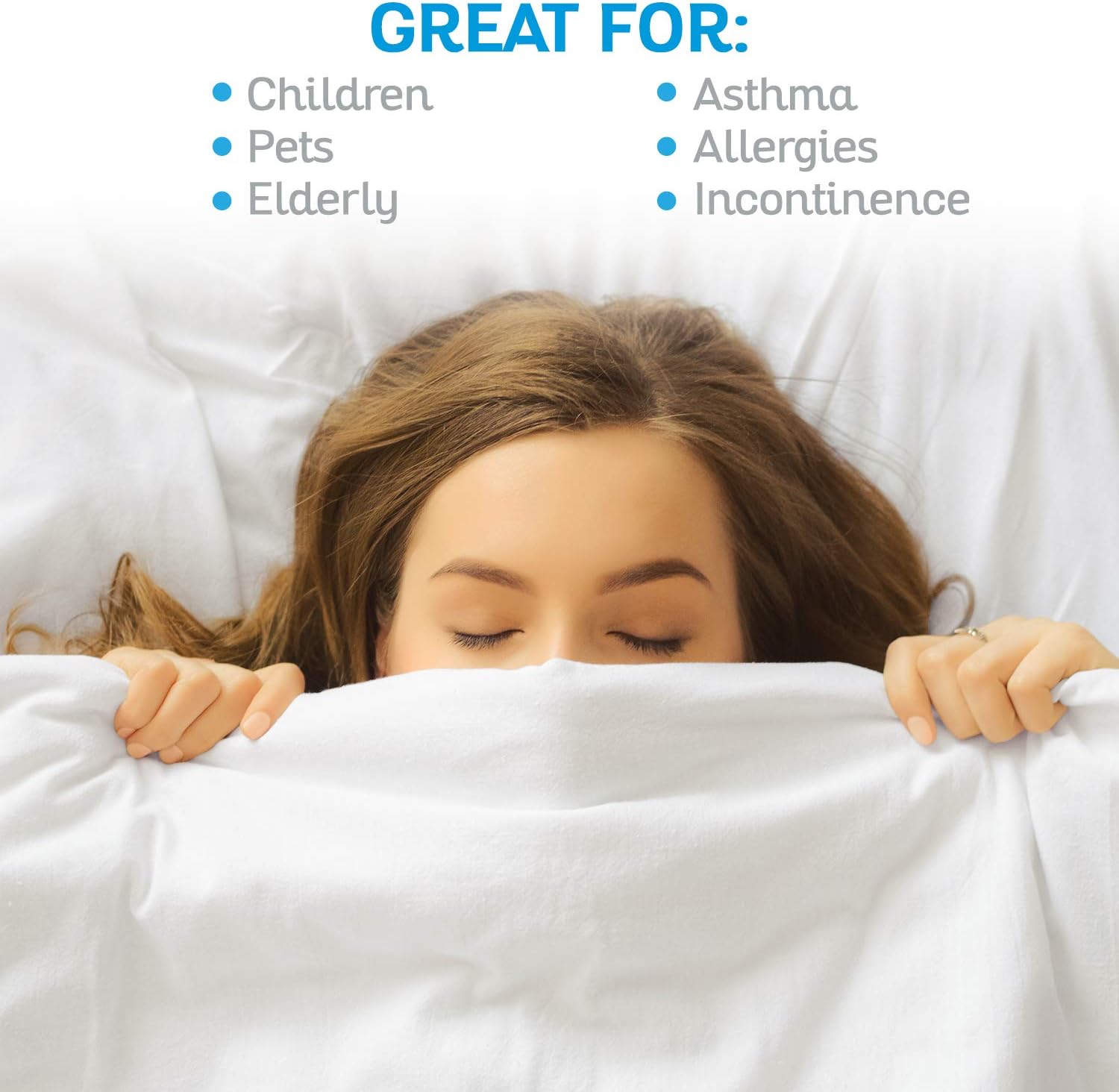 Sures Waterproof Mattress Protector - California King Size Bedsheet | Fitted Machine Washable Bed Sheet - Vinyl Free Bedwetting Cover Pad - for Kids, Adult, Elderly