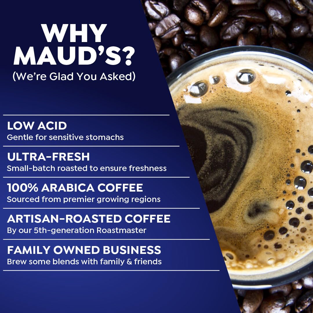 Maud's Dark Roast Coffee Pods, 100ct | Dark Roast Coffee in Single Serve Pods – Compatible with Keurig Coffee Makers