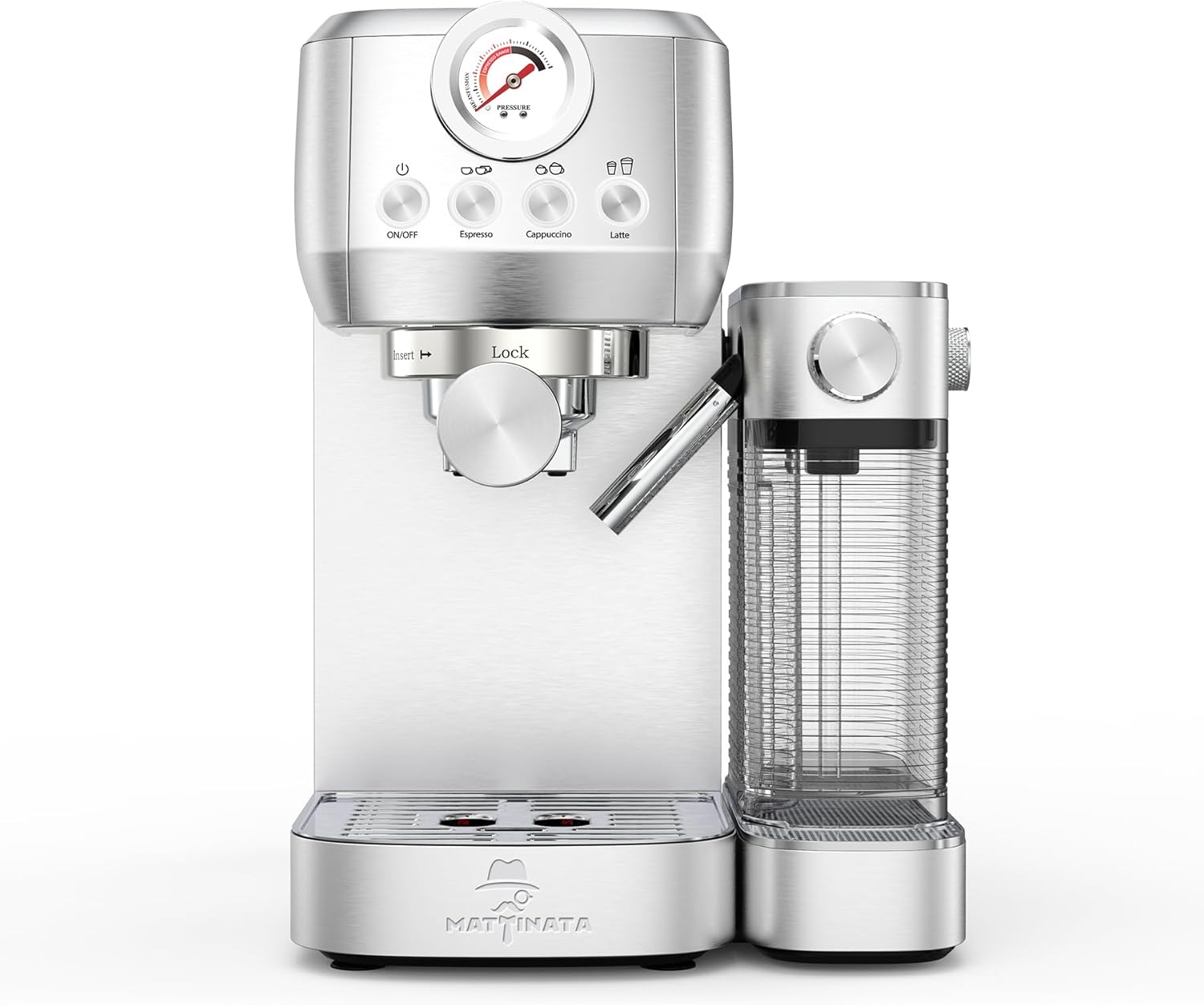 MAttinata 1633L Espresso Machine, Cappuccino Machine with Auto Milk Frother | 20 Bar Coffee Maker, Italian Pump, Fast Heating, Self Cleaning