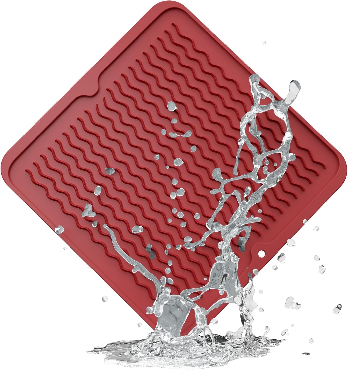 ZLR Silicone Dish Drying Mat for Kitchen Counter, Eco-Friendly Fast Dry Dish Mat, Easy Clean Multi Usage Drying Matt, Heat Resistant Trivet