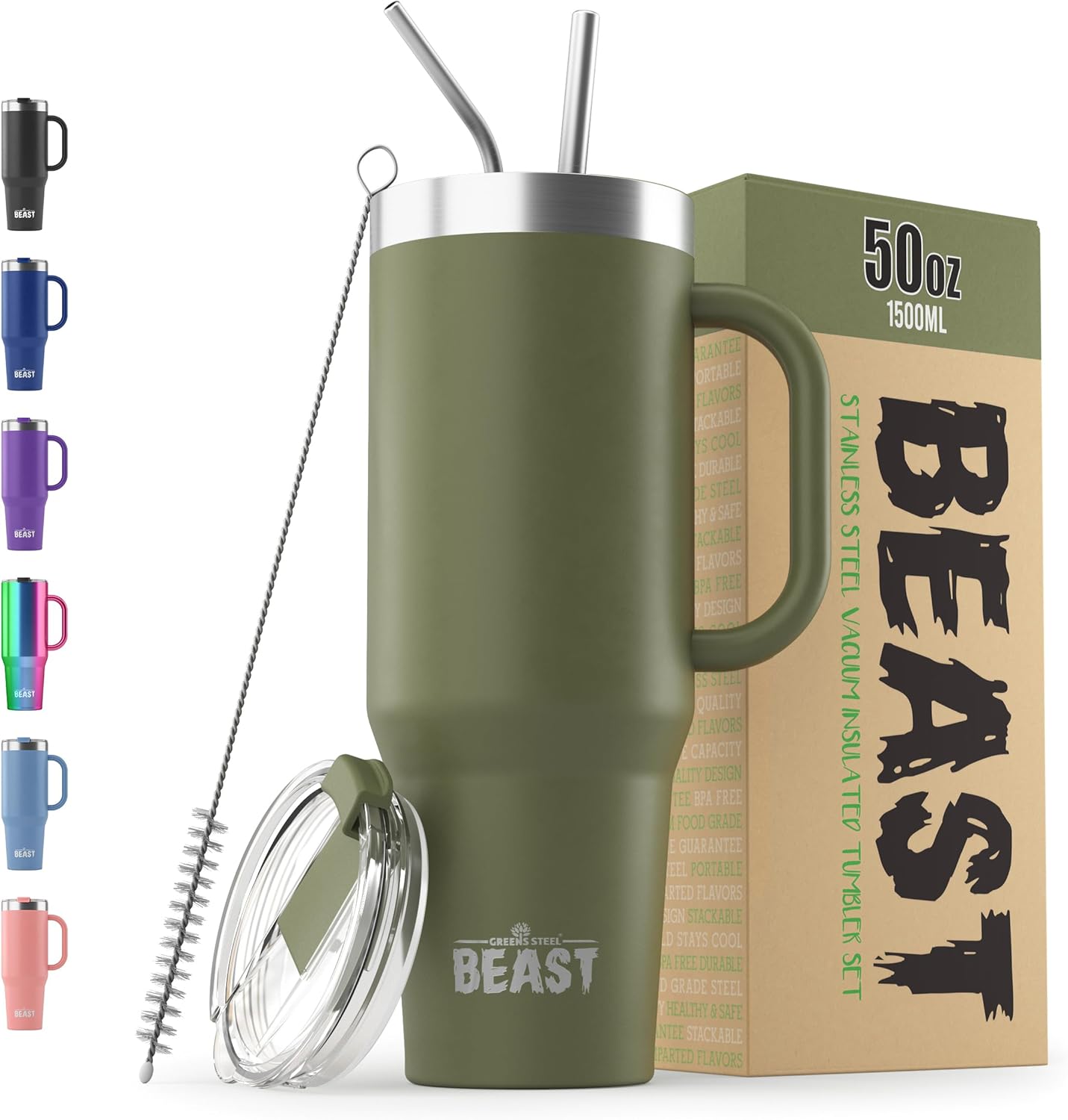 Beast 30 oz Tumbler Stainless Steel Vacuum Insulated Coffee Ice Cup Double Wall Travel Flask (Cupcake Pink)
