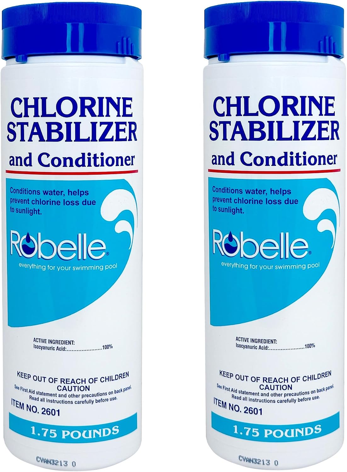 Robelle 1.75-Pound Chlorine Stabilizer and Conditioner, Made in USA | Concentrated Cyanuric Acid for Pools, Pool Stabilizer, Helps Chlorine Last Longer, 6 oz raises CYA 10 ppm per 5,000 gallons