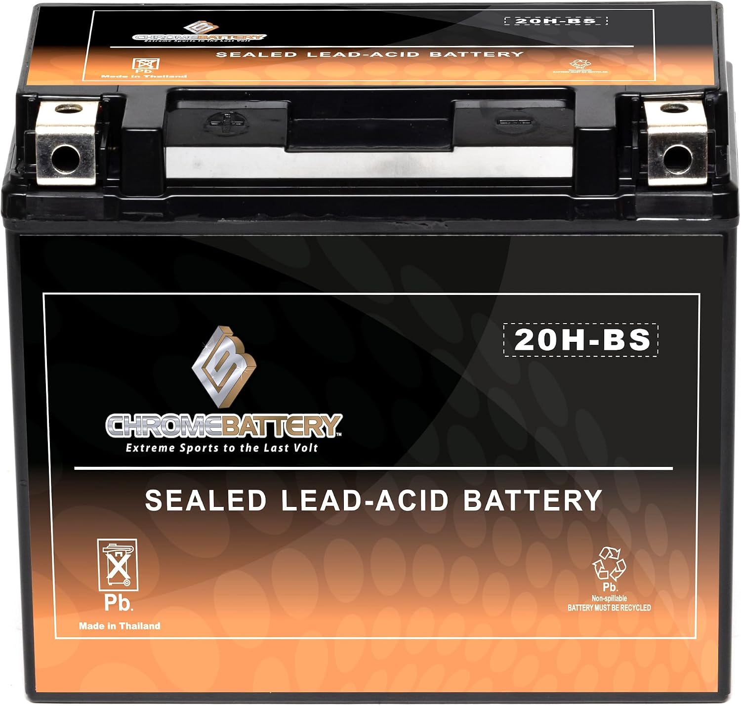 CB CHROMEBATTERY YTX30L-BS 12V 385 CCA AGM – Maintenance-Free 30Ah Battery for Harley, ATV, UTV, Snowmobile, Jet Ski – T3 Nut & Bolt Terminal – Fits Harley Touring, Polaris Sportsman 850