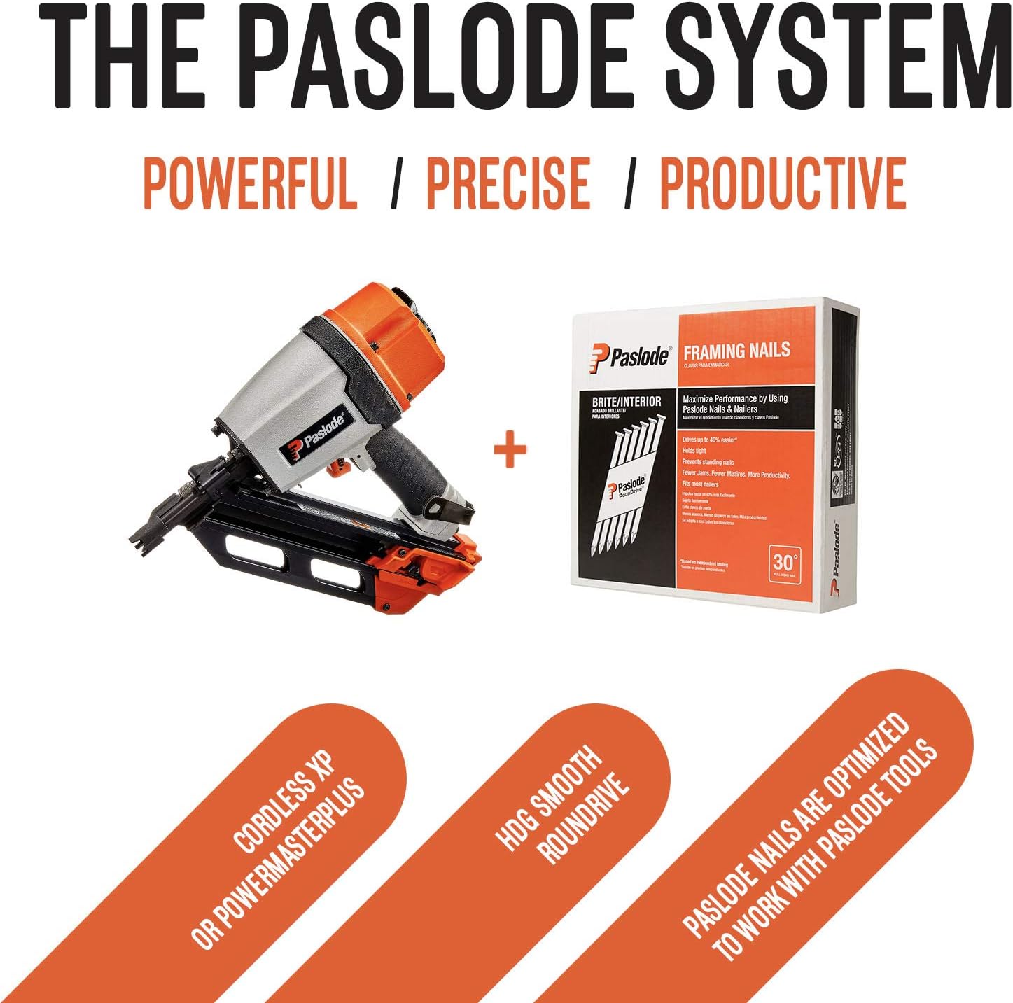 Paslode Brite 30 Degree Framing Nails - Brite Smooth Shank 30 Degree Paper Tape Collated RounDrive Framing Nails - Smooth Frame Nail for Paslode