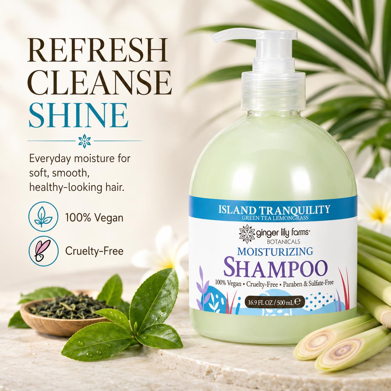 Ginger Lily Farms Botanicals Moisturizing Shampoo for All Hair Types, Coco Mango, 100% Vegan & Cruelty-Free, Coconut Mango Scent, 1 Gallon (128 fl oz) Refill | for Hands, Body & Hair, Moisturizing Wash, Salon Wash, Spa Cleanser, Salon & Spa Essentials, M…