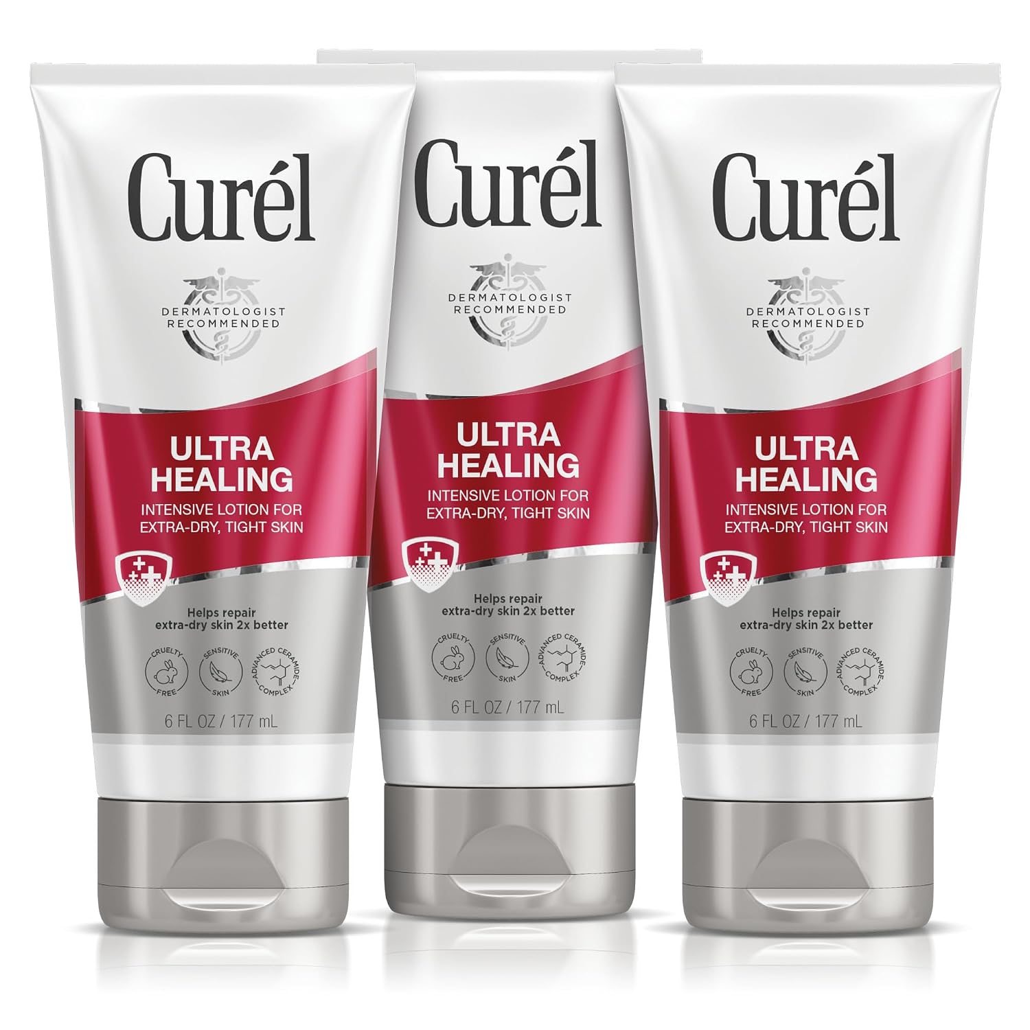 Curel Ultra Healing Intensive Fragrance-Free Lotion For Extra-Dry Skin, Dermatologist Recommended, Ideal for Sensitive Skin, Cruelty Free, Paraben Free, 20 Oz | Repairs Moisture Barrier, Ceremides, Dry & Sensitive Skin, Eczema-Prone, Dermatologist Recomm…