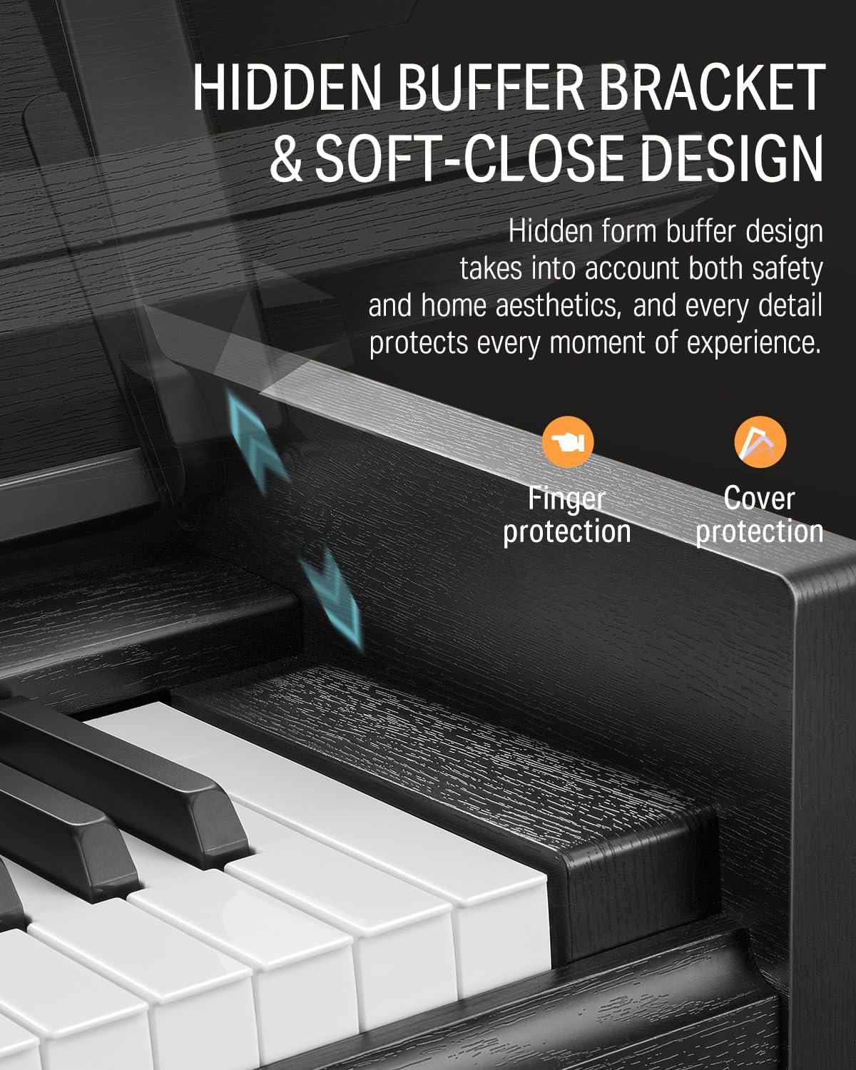 Donner DDP-90 Pro Digital Piano 88 Key Weighted Keyboard, Electric Piano Keyboard Full Size with Folding Cover, Three Pedals, Wireless MIDI Audio
