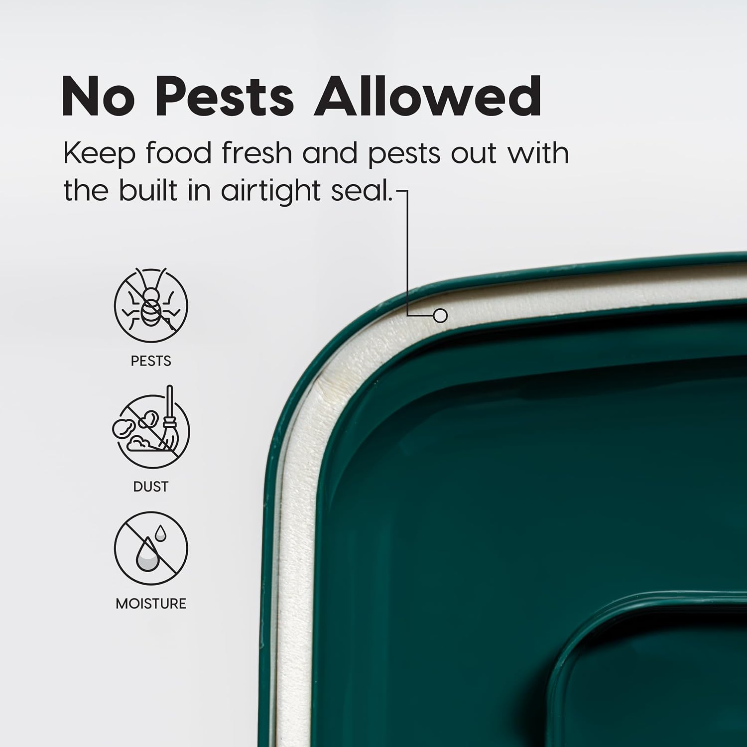 IRIS USA Airtight Pet Food Container, Up to 30 lbs & 11 lbs, Green | Airtight Seal, BPA-Free, 2-Cup Scoop, Stackable Design, Rolling Wheels, Dual Storage