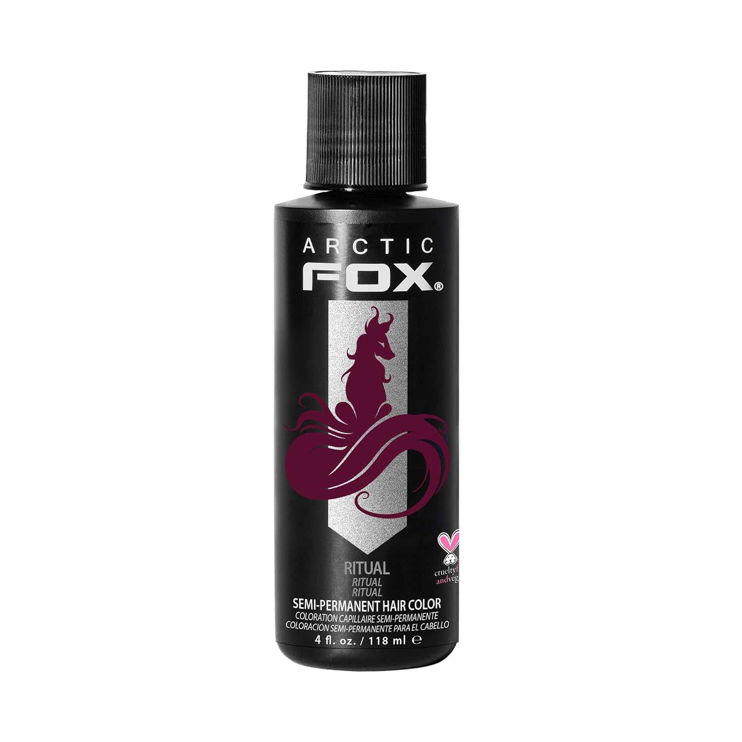 ARCTIC FOX Virgin Pink Semi-Permanent Hair Color - Vegan - 4 fl oz | Vivid and Vibrant, Cruelty Free, Ammonia Free, Peroxide Free, , Cream Formula