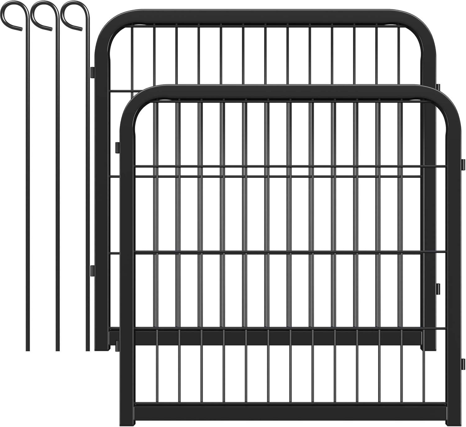 Yaheetech Dog Playpen 24in 16 Panels Pet Fence for Indoor Yard RV Camping | Easy Setup, Heavy Duty Rustproof Frame with Secure Latch Door, DIY Layouts,Foldable Storage, for Puppies & Small Dogs
