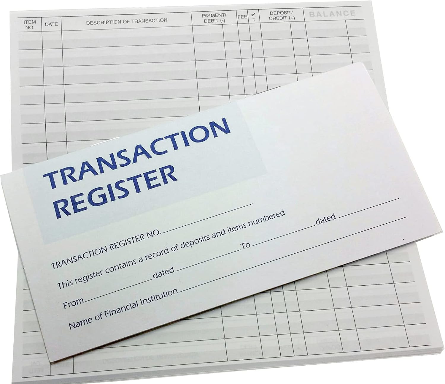 50 Page Checkbook Registers Standard Check Register Bank Transaction Register with 2026 2027 2028 Calendars, Set of 3
