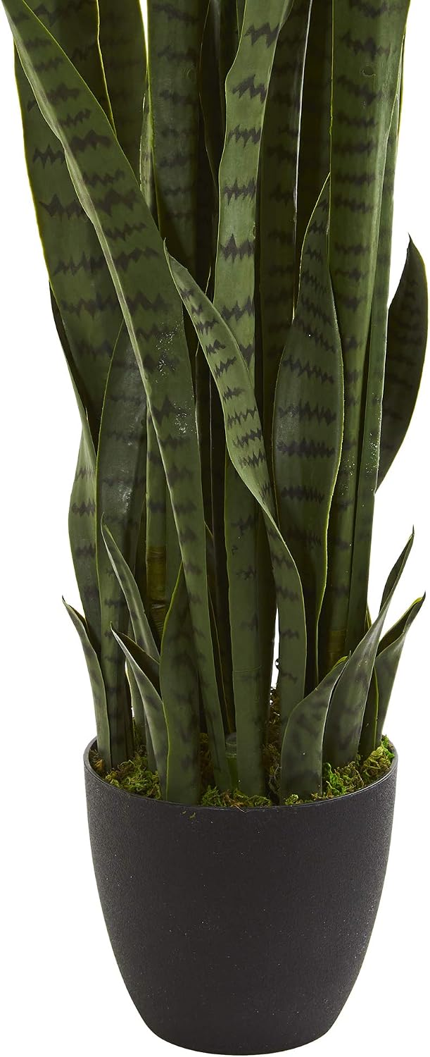 Nearly Natural 48 in Artificial Sansevieria Snake Plant with Pot
