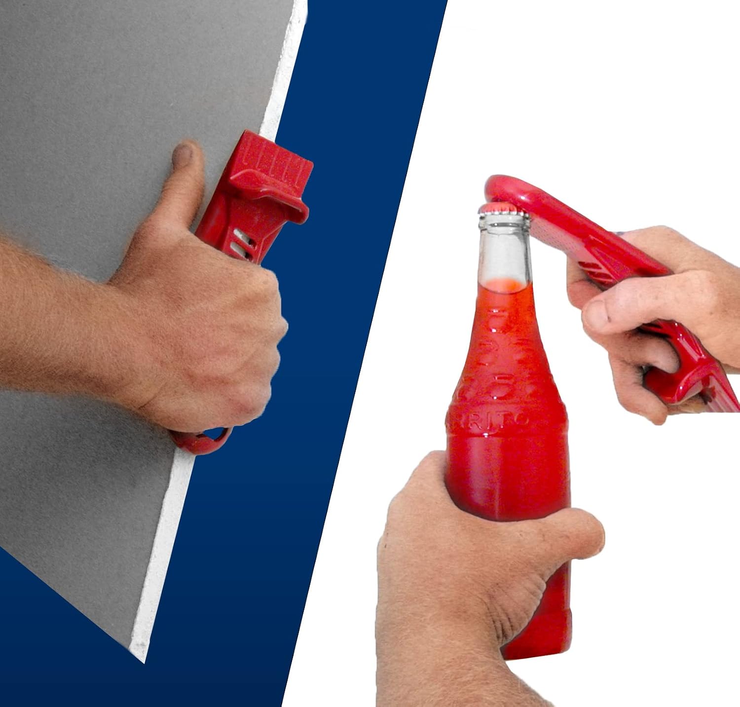 Marshalltown Drywall Panel Lifter, Drywall Rasp, Drywall Tool Includes Built in Bottle Opener, Lightweight, Non-Clogging Rasp, Door Hanging Tool