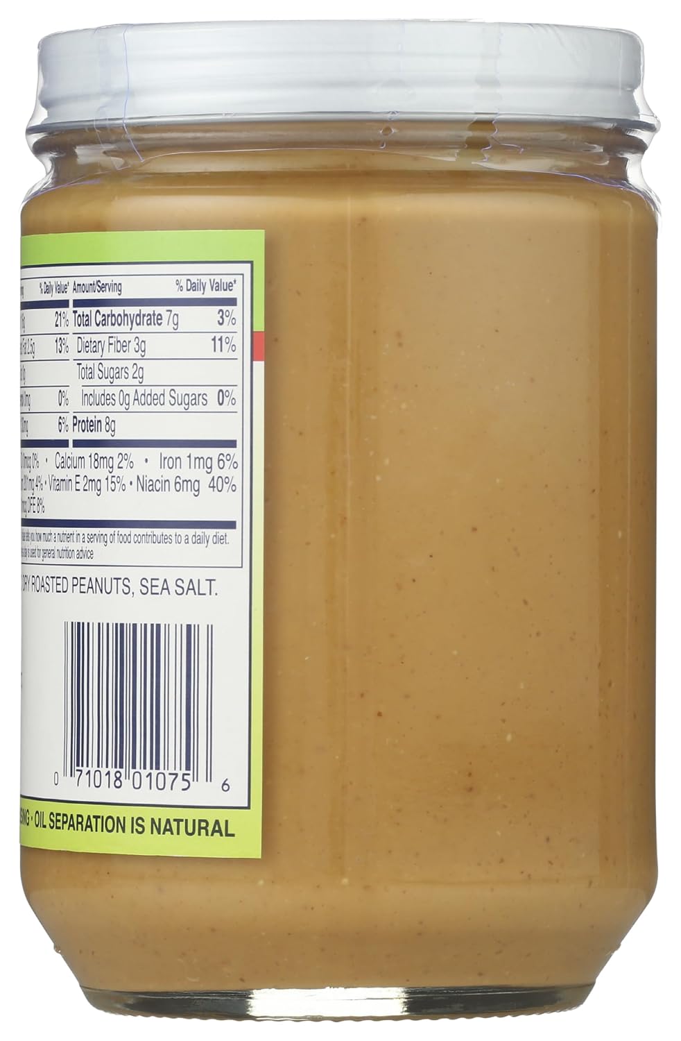 Teddie All Natural Peanut Butter, Smooth Organic, Gluten Free & Vegan, 16 Ounce Glass (Smooth - Organic, Pack of 1)