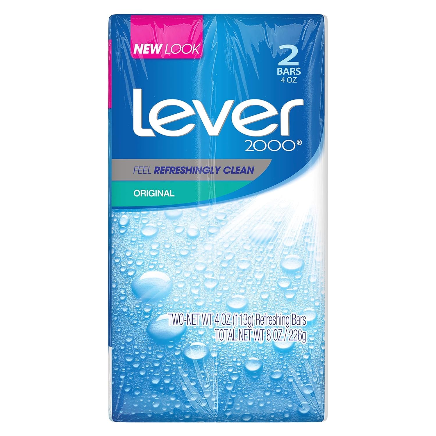 Lever 2000 Original Refreshing Bar Soap, Perfectly Fresh 4 oz, 2 ea