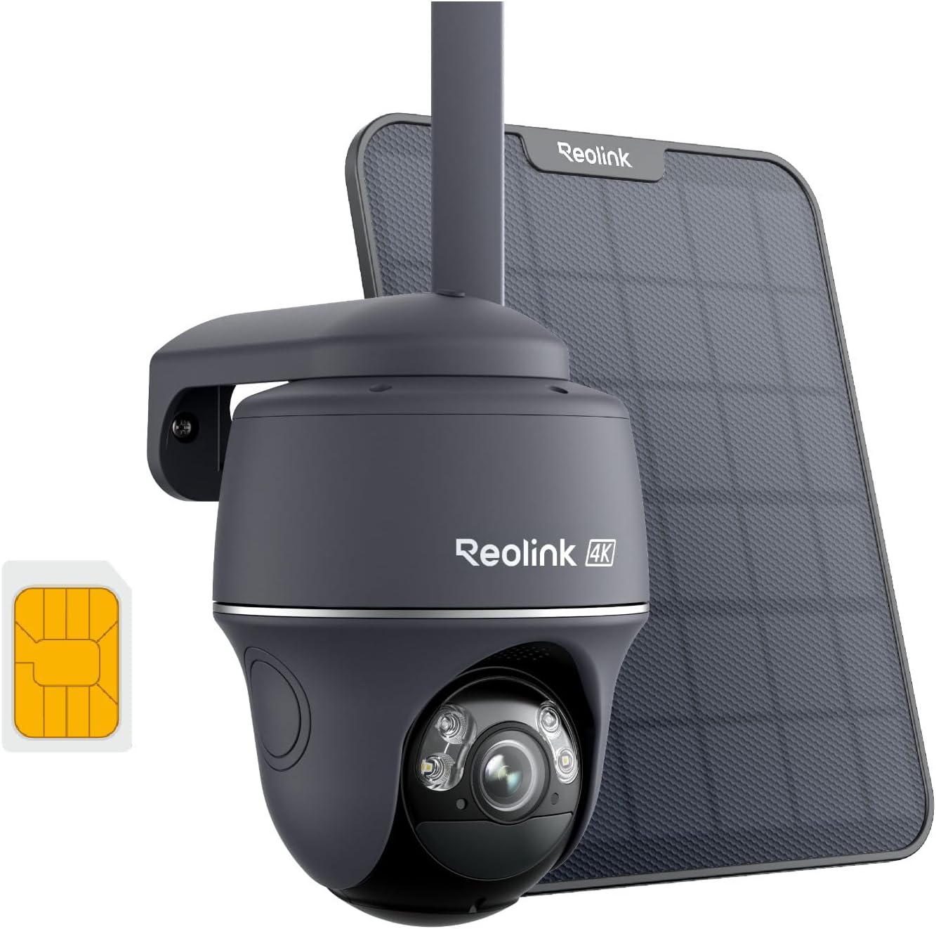 REOLINK 4K Solar Security Cameras Wireless Outdoor, 4G LTE Cellular Camera | Smart Auto Tracking & Pan Tilt without Blind Spots
