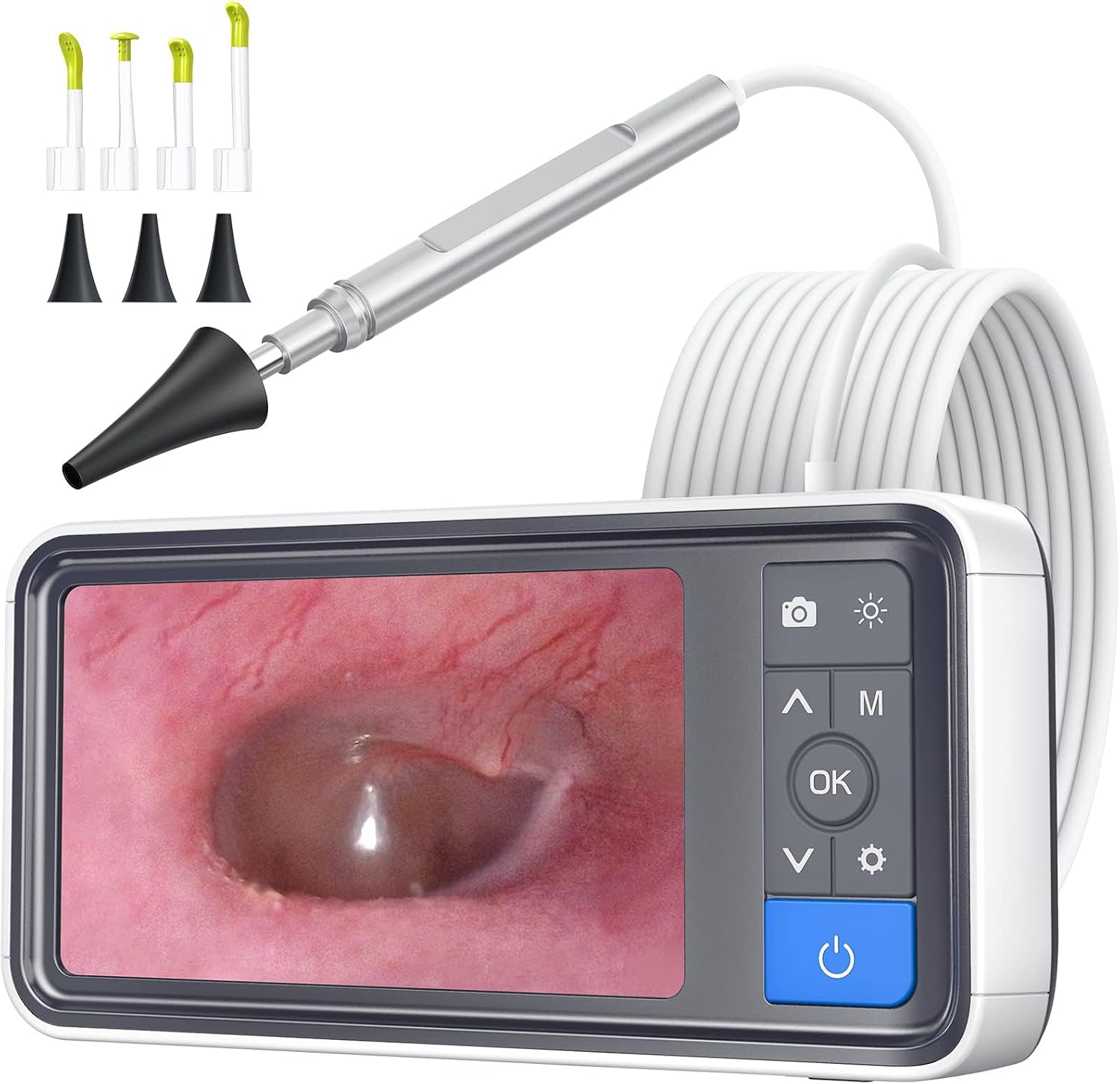 ScopeAround Otoscope with 4.5" IPS Screen, 3.9mm Ear Camera with Gyroscope