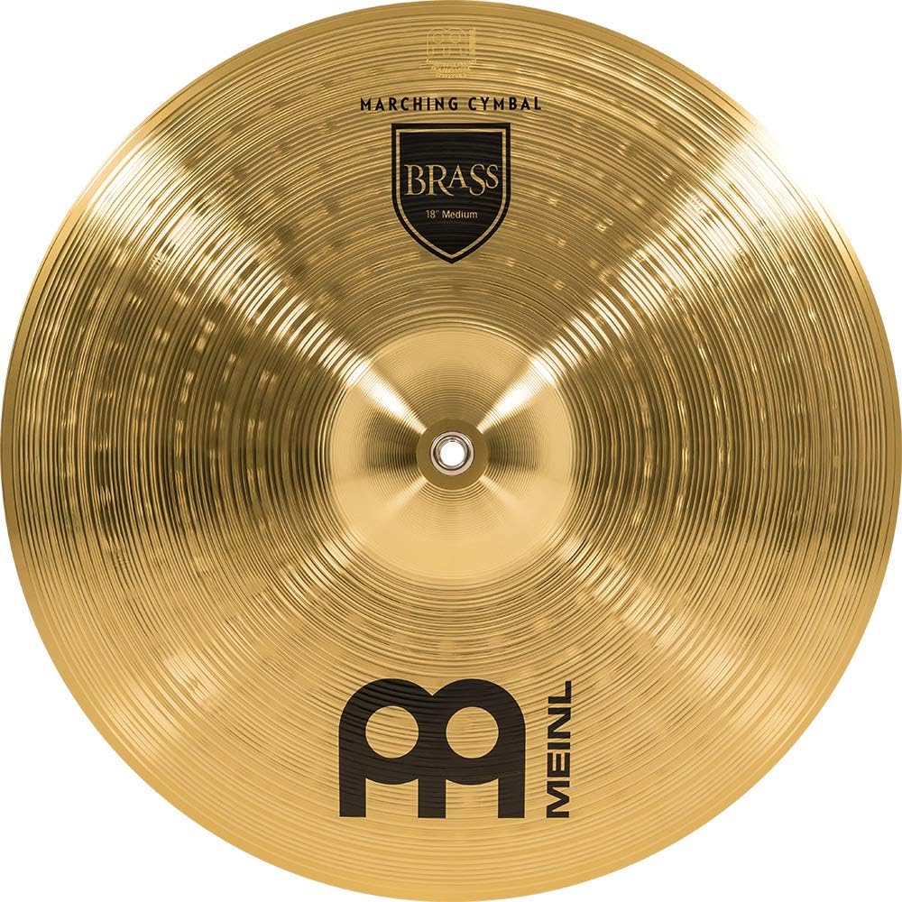 Meinl 14” Marching Cymbal Pair with Straps - Brass Alloy Traditional Finish - Made In Germany, 2-YEAR WARRANTY (MA-BR-14M)