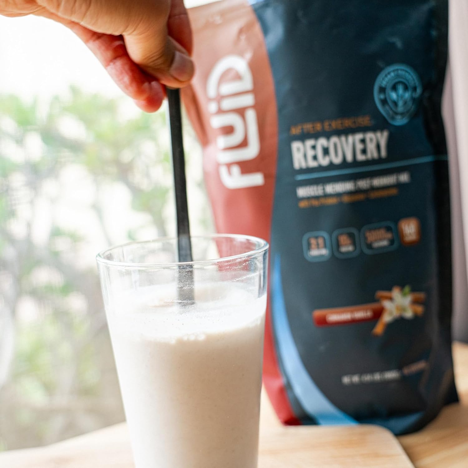 Fluid Recovery, Post-Workout Drink Mix, Whey Isolate Protein, L-Glutamine, Carbs, All Natural Ingredients, Gluten-Free, Lactose-Free (Tropical Fruit)