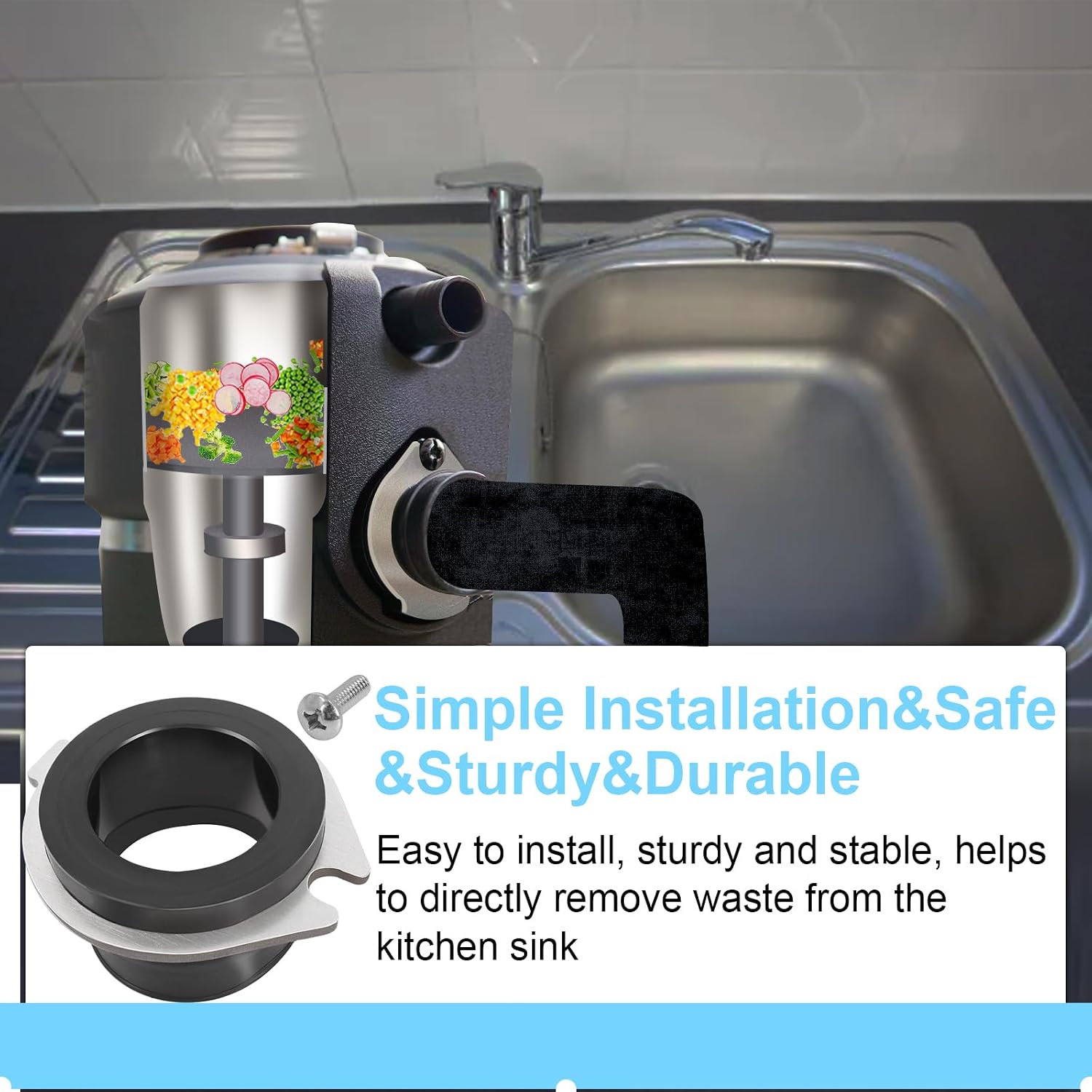 75499 Flex Coupler Garbage Disposal Replacement Parts Compatible with Insink-erator