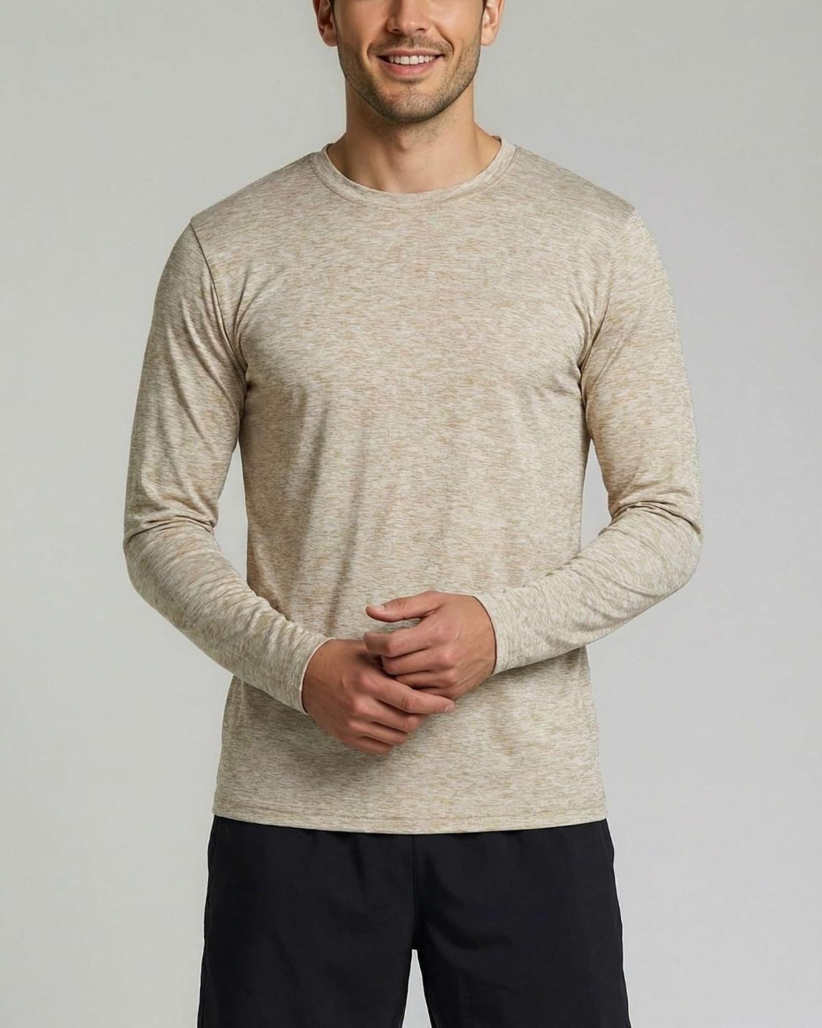 4 Pack Men's Dry Fit Long Sleeve Workout Shirts Gym Athletic Tee Fishing
