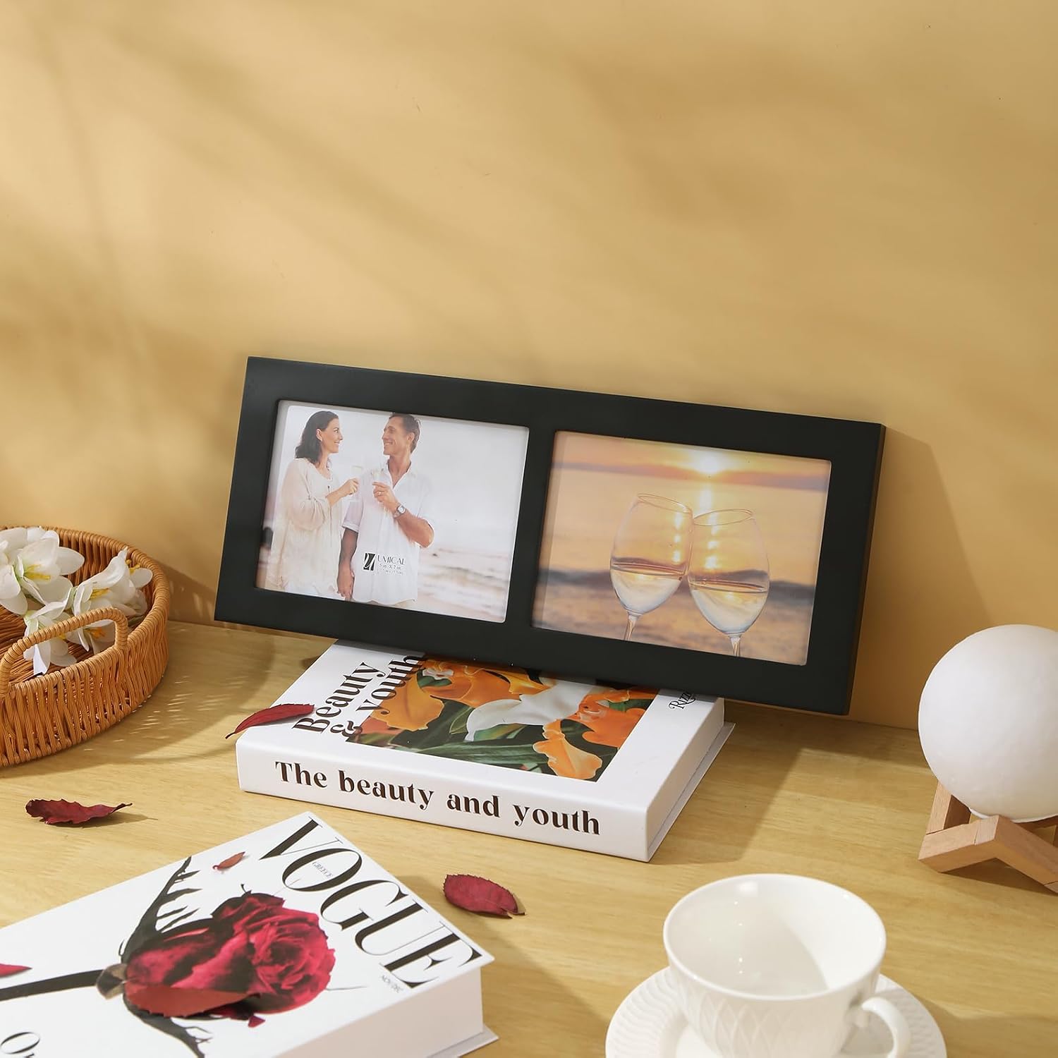 4x6 5-Opening Collage Picture Frame Black Wood