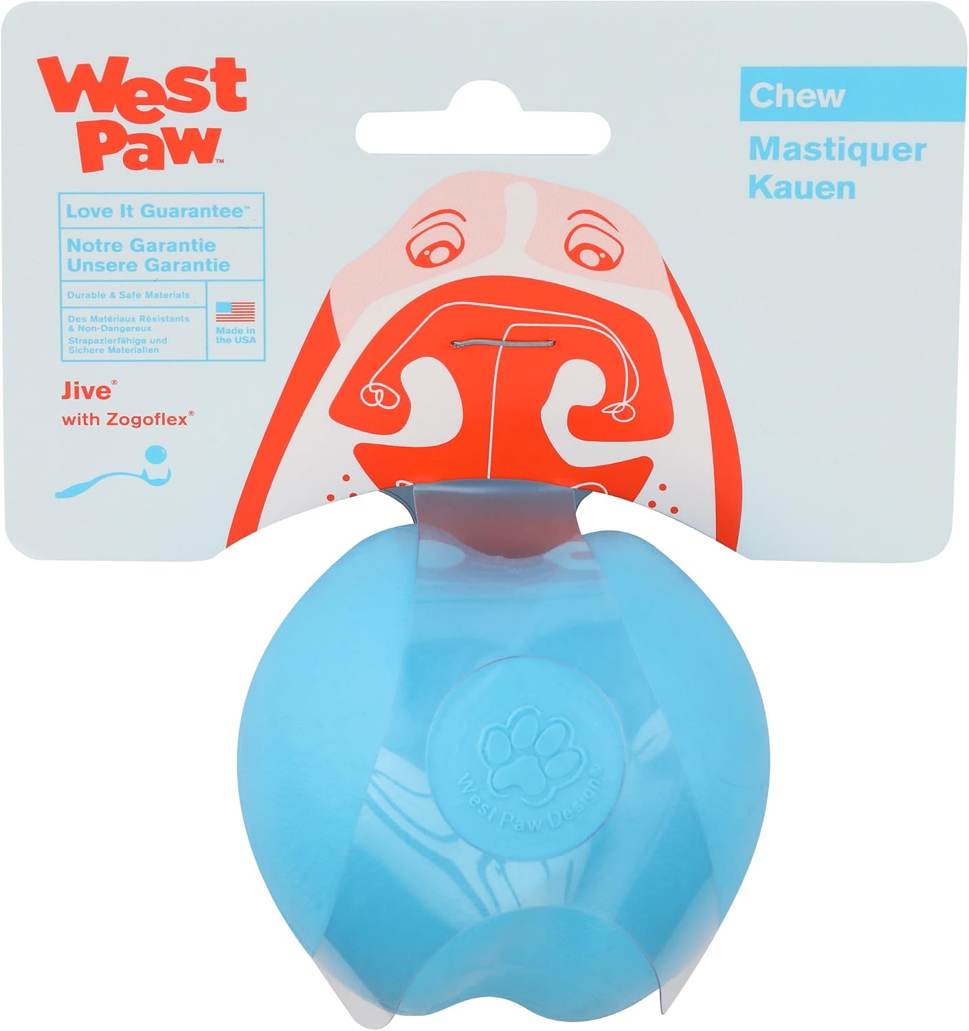 WEST PAW Zogoflex Jive Ball Dog Chew Toy – Bouncing Toys for Dogs, Fetch, Catch, Chewing, Play – Floatable, Recyclable Balls – Latex-Free, Non-Toxic, Dishwasher Safe Dog Toy, X-Small 2", Granny Smith