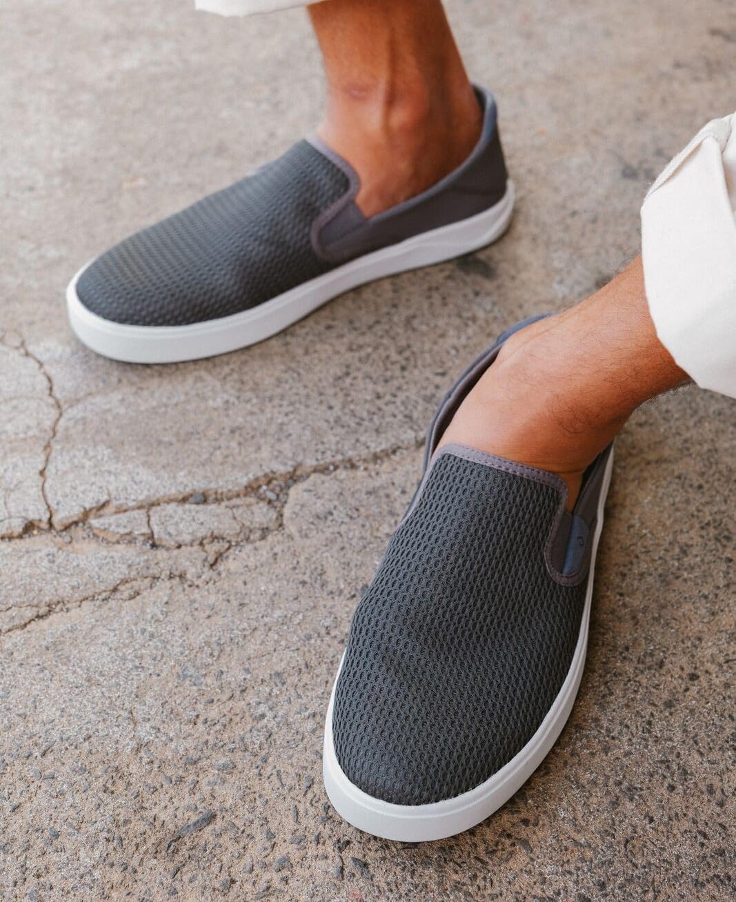 OluKai Lae'ahi Men's Slip On Shoes, Breathable Everyday Sneaker