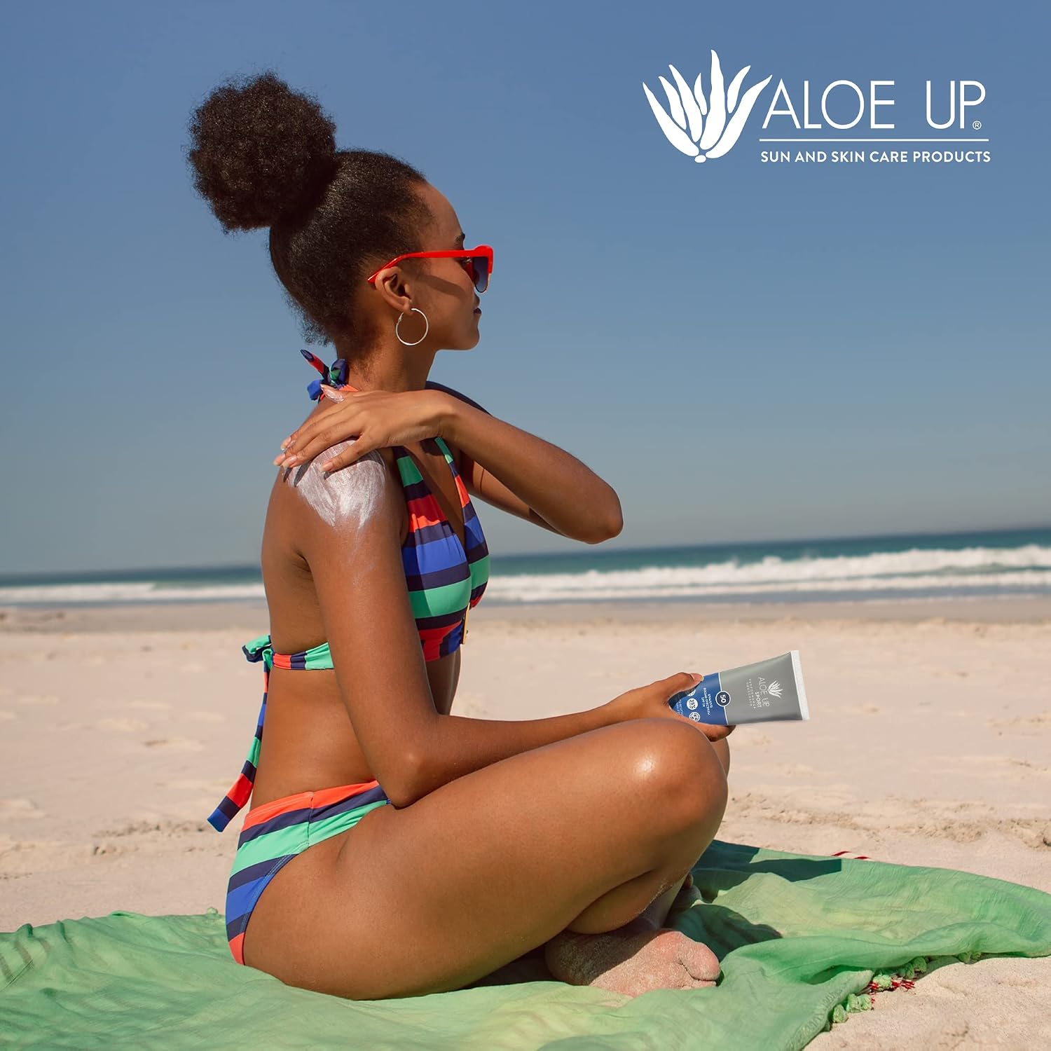 Aloe Up Sport Sunscreen Spray SPF 30, Water Resistant, Non-greasy, 6 oz | Broad-spectrum SPF 30; Water resistant up to 80 min; Non-greasy, With aloe vera gel, fragrance-free