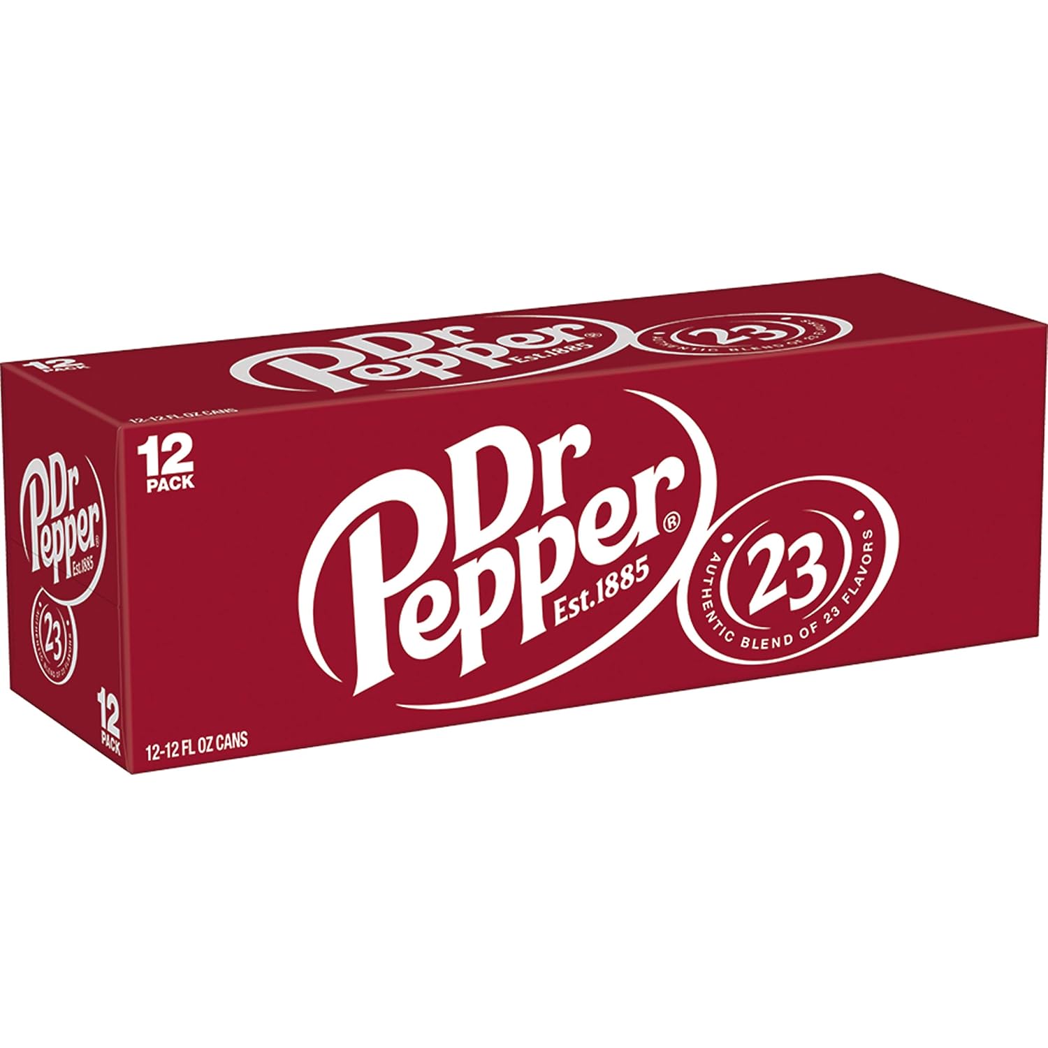 Diet Dr Pepper Soda, 12 fl oz cans, pack of 12