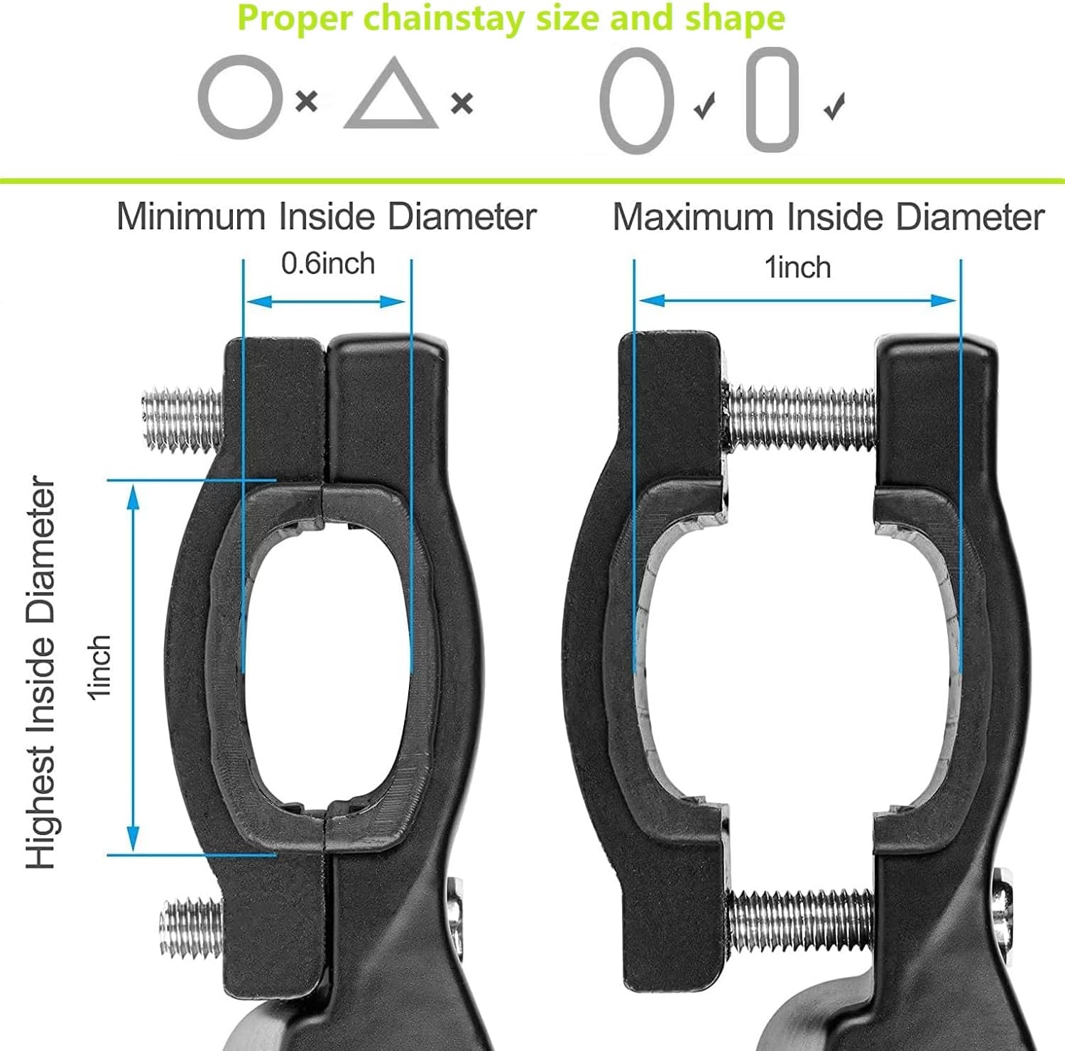 Bike Kickstand, Adjustable Aluminum Alloy, 20" 24" 26", Black | For Road Mountain Bike