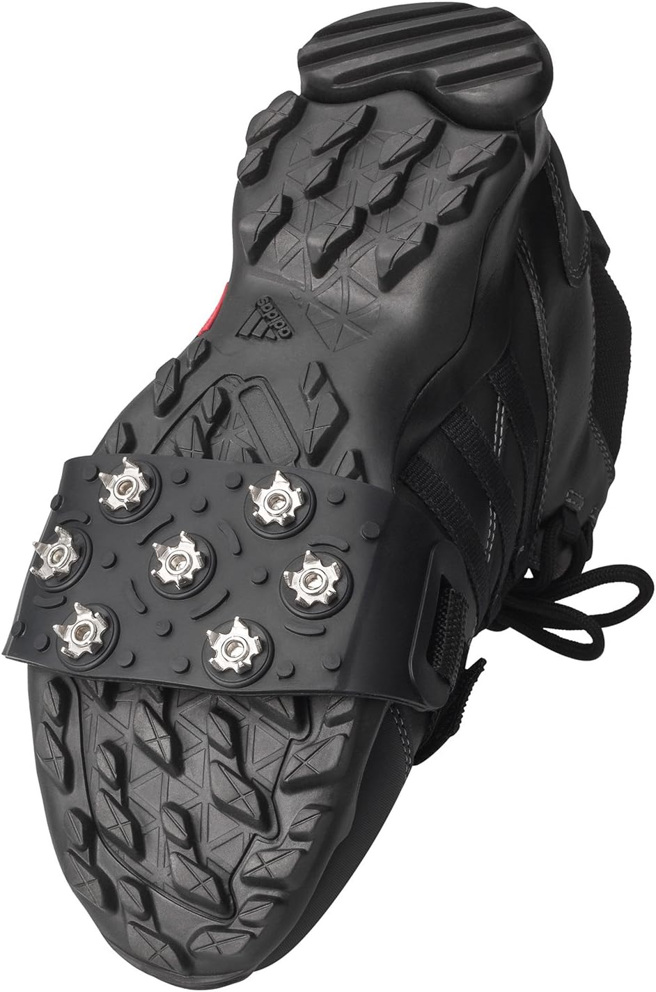FANBX F Crampon Traction Cleats Anti-Skid Traction Grips Crampons Spikes 7 Point Cleats for Footwear for Walking, Jogging, Hiking, Mountaineering Ice Snow Grips