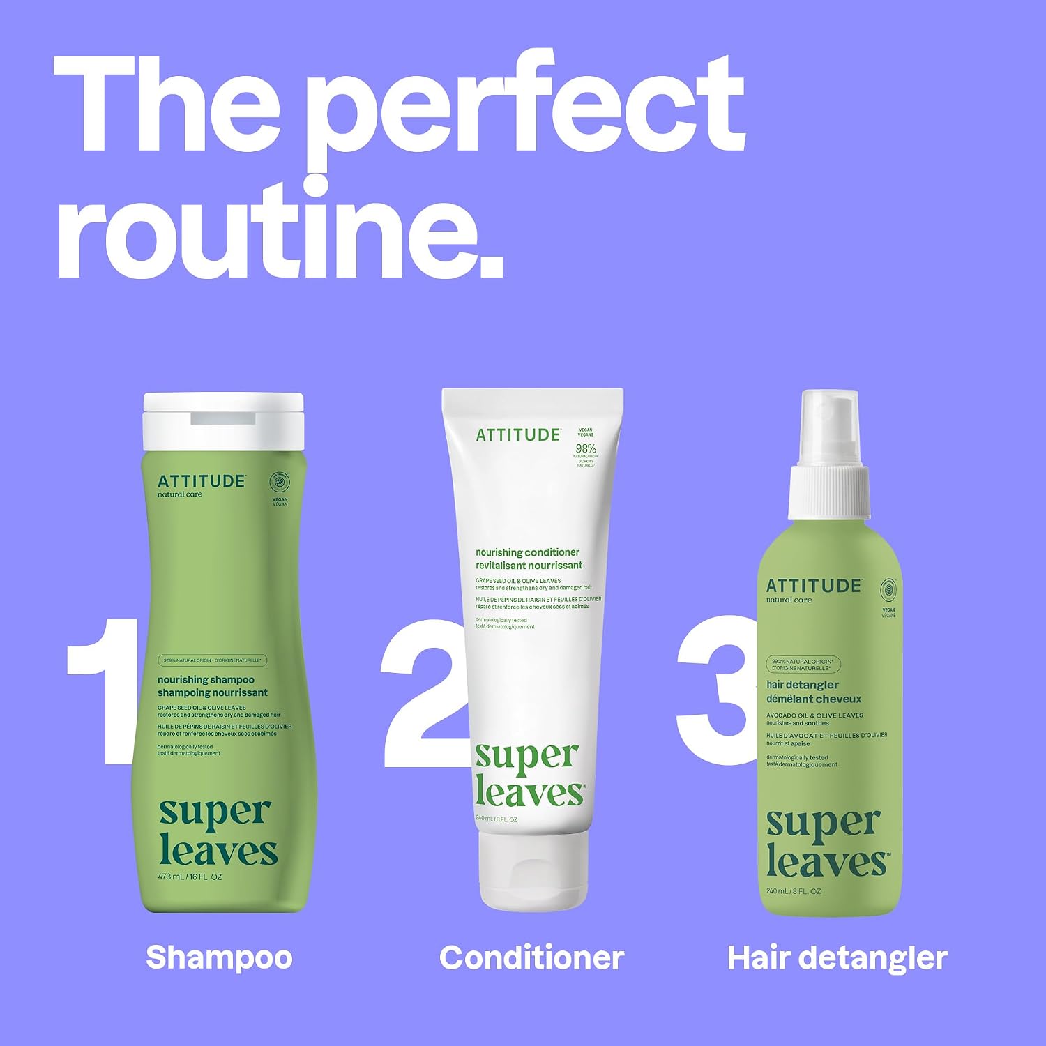 ATTITUDE Clarifying Hair Shampoo, EWG Verified, Restores Shine, Naturally Derived Ingredients, Vegan and Plant Based, Lemon Leaves and White Tea, 16 Fl Oz