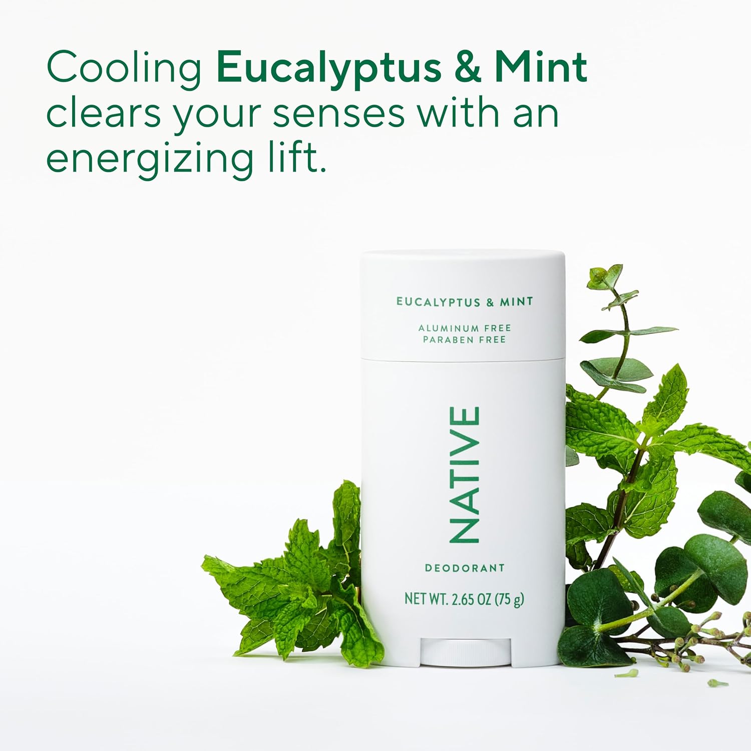 Native Deodorant Contains Naturally Derived Ingredients, 72 Hour Odor Control, Deodorant for Women and Men, Aluminum Free, Eucalyptus & Mint 2.65oz