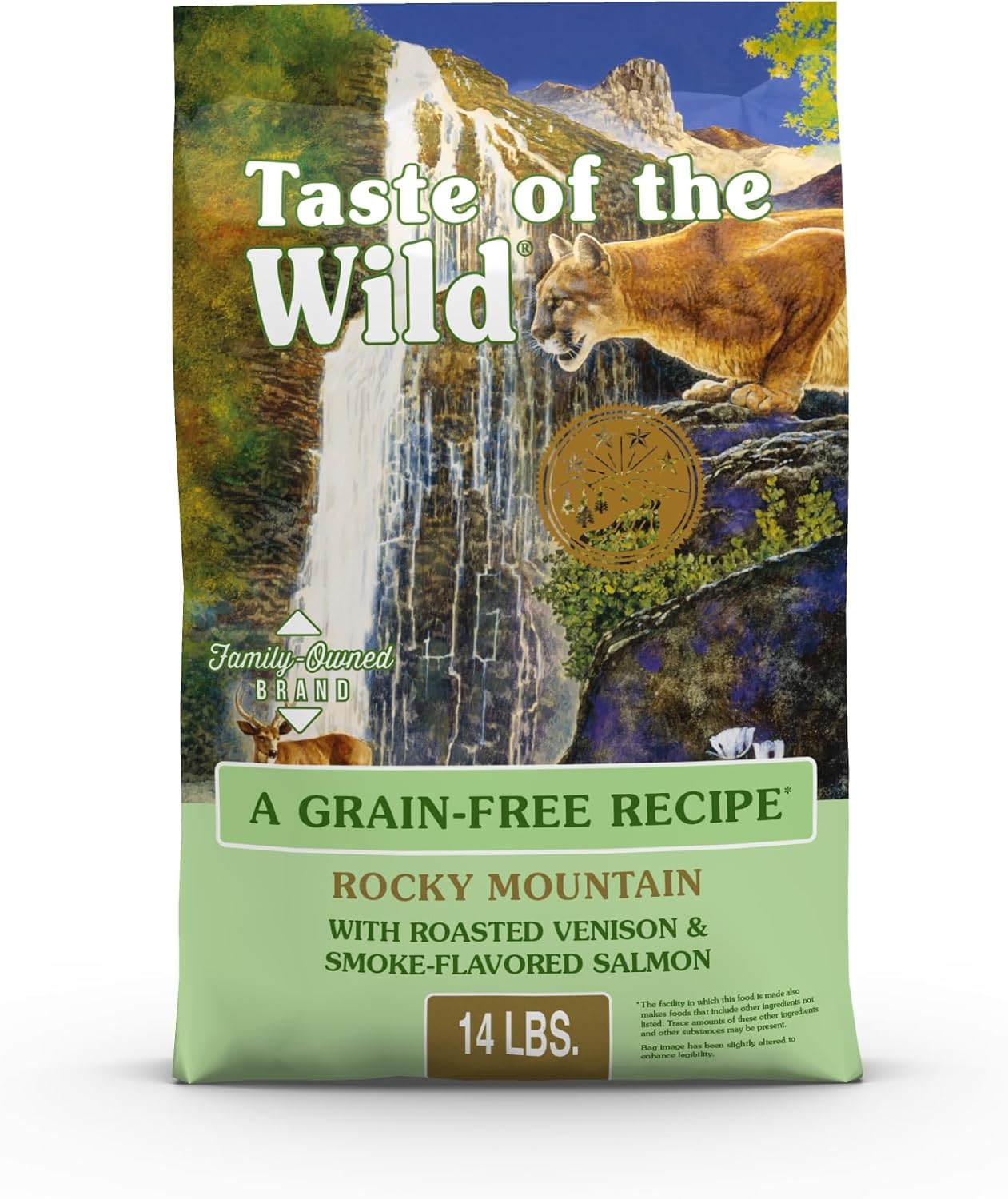 Taste of the Wild Rocky Mountain Dry Cat Food, Roasted Venison, 5lb | Kitten, Adult & Senior Cats | High Protein | Grain Free Recipe* | Nutrient Dense to Help Support Peak Health