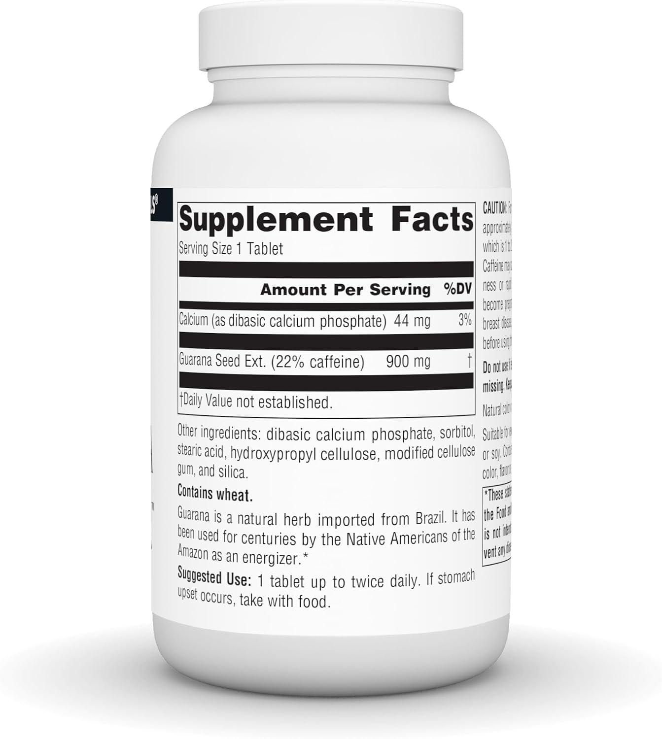 Source Naturals Guarana Energizer, 900 mg -100 Tablets | Energy Booster
