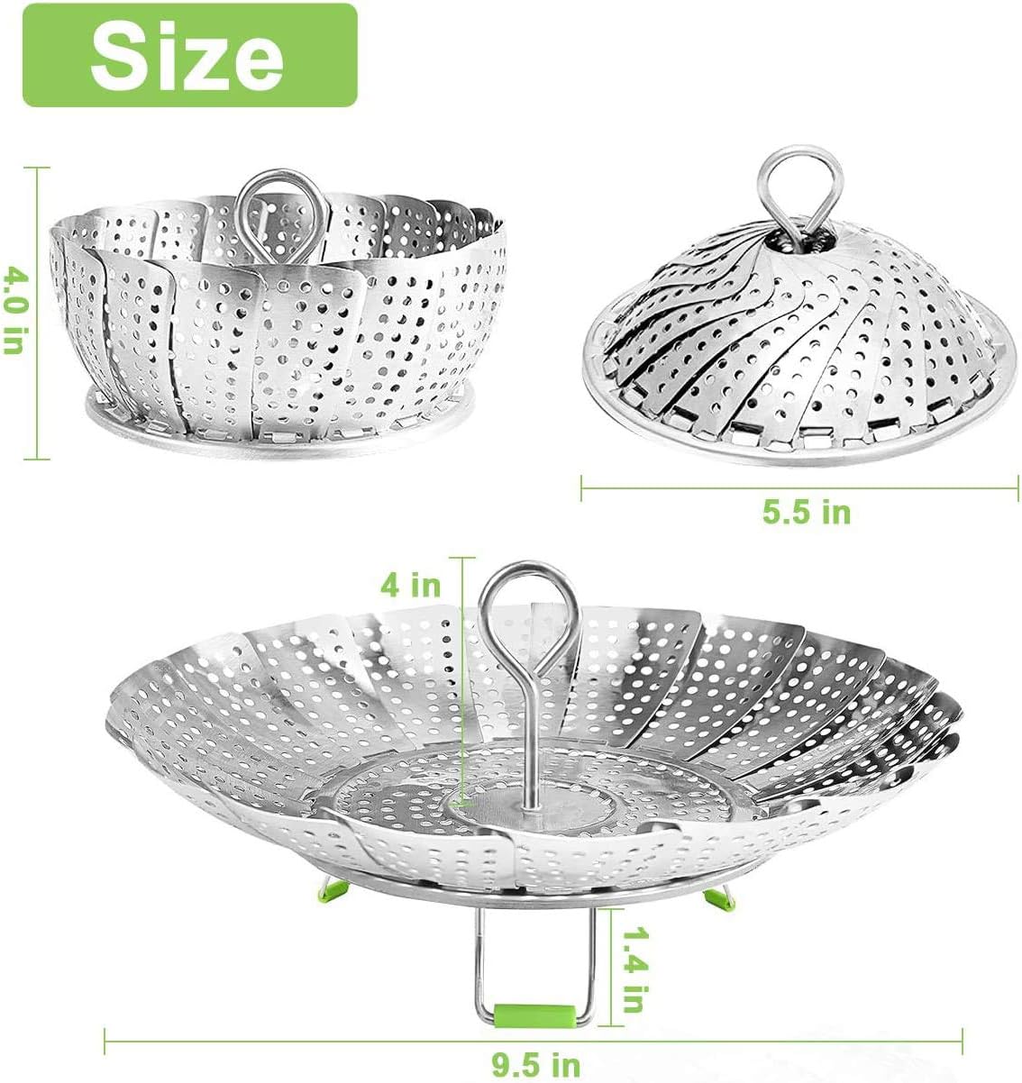 Stainless Steel Steamer Basket, Vegetable Steamer Basket for Instant Pot