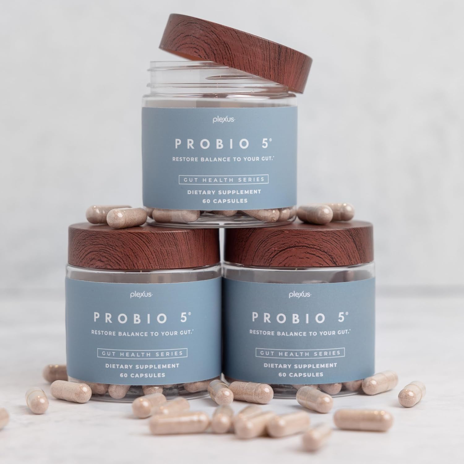 Plexus® ProBio 5®, 60 Capsules | 3 Billion CFU from 5 probiotic strains to support gut microbiome balance and healthy digestion