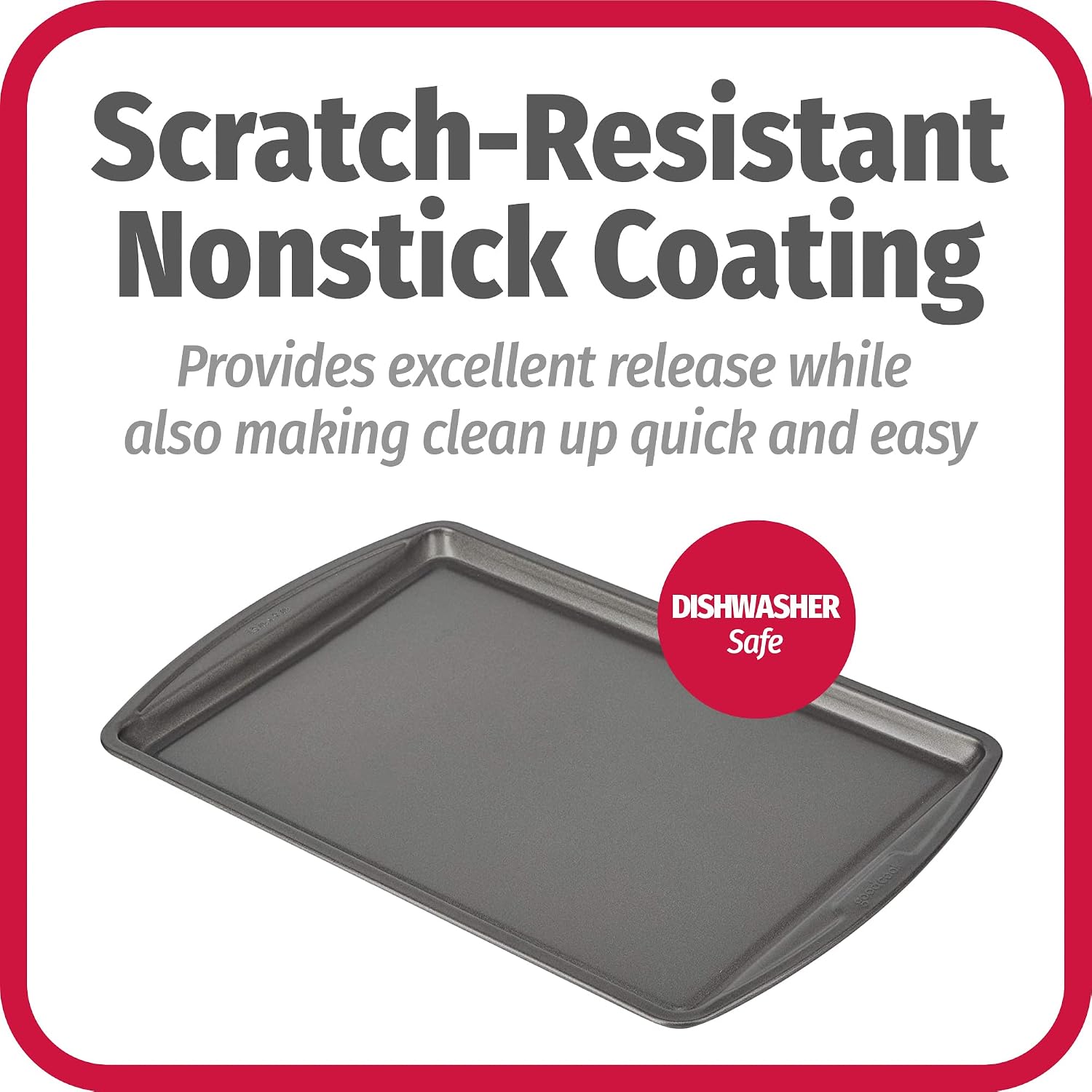 GoodCook Everyday Nonstick Steel Baking Sheet, 17 x 11-Inch, Gray