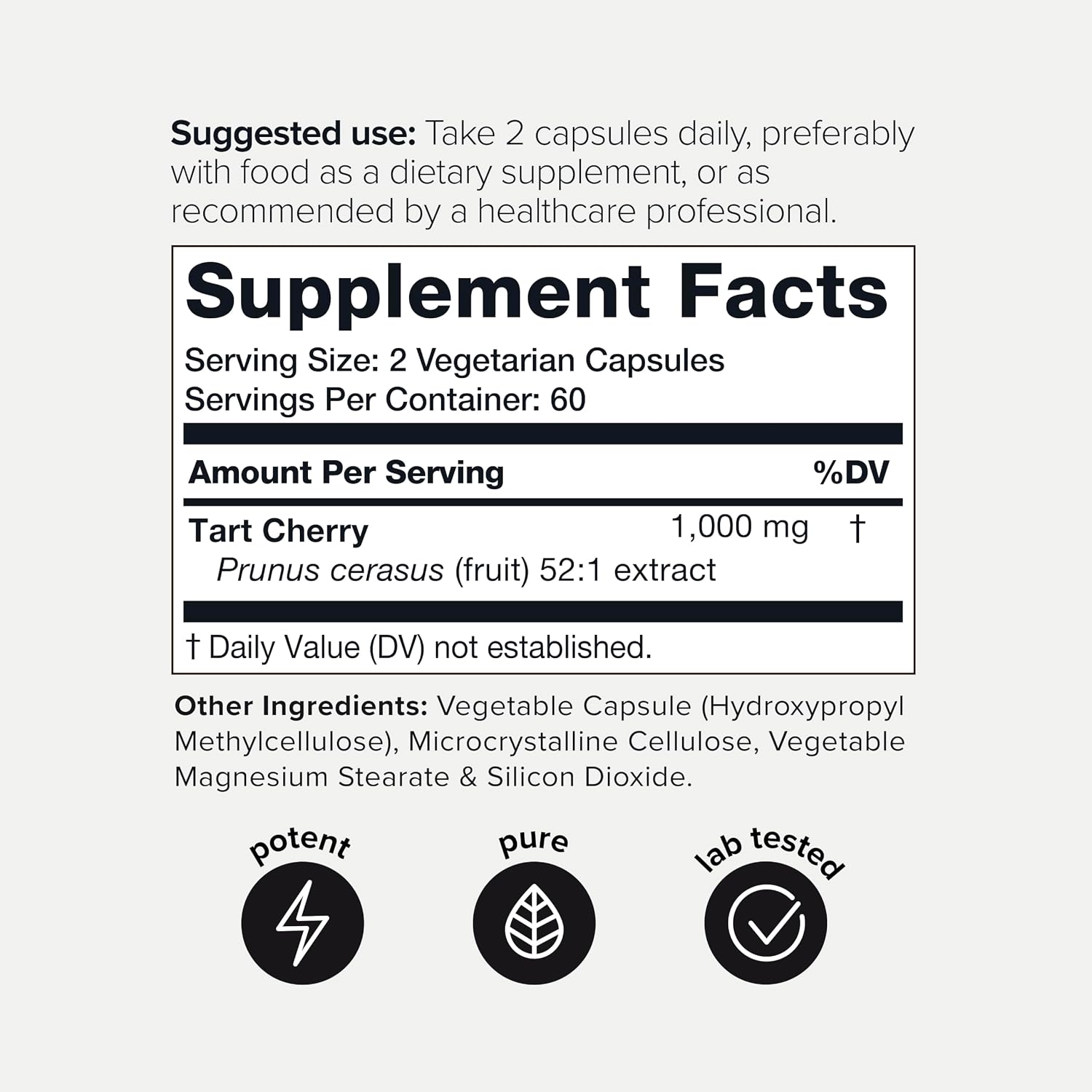 Toniiq Tart Cherry Capsules – Ultra High Potency 52:1 Extract