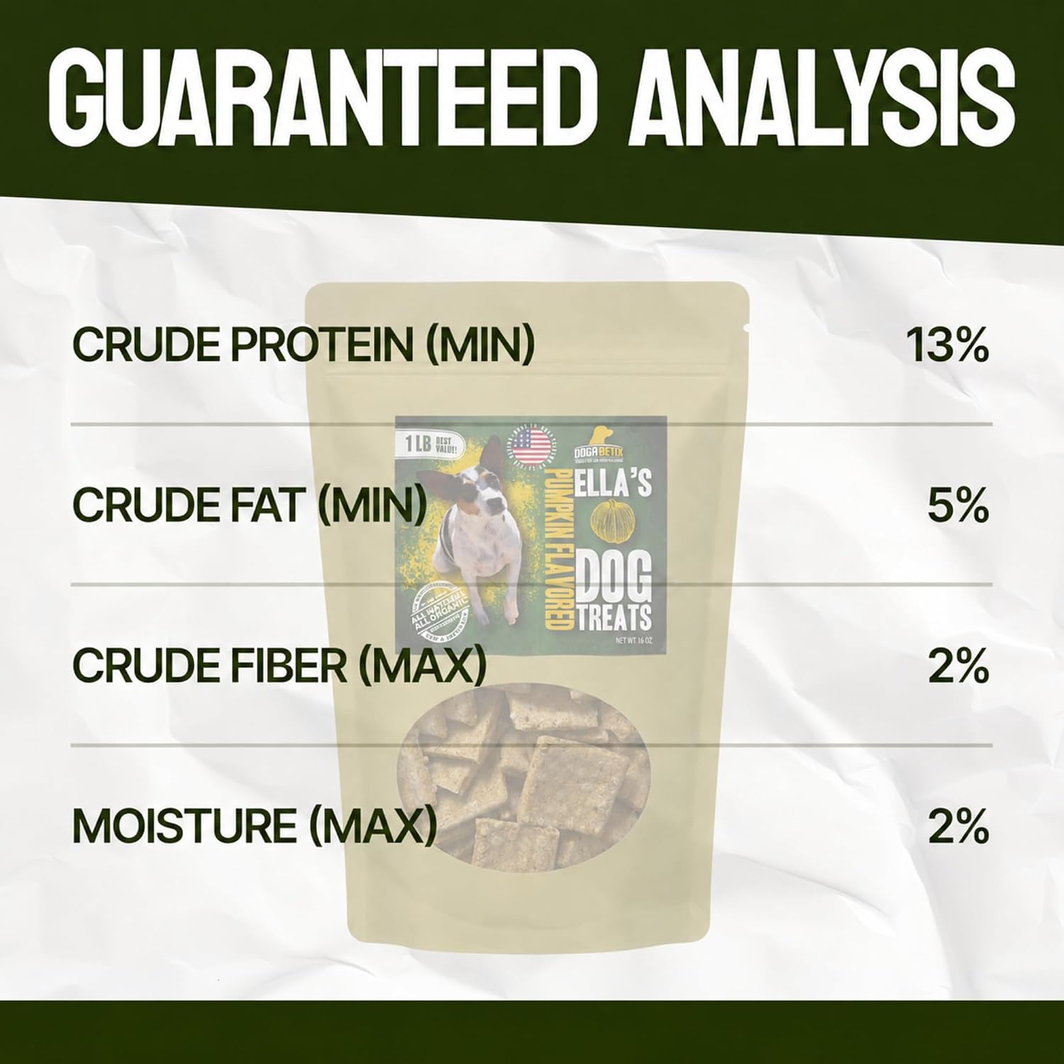 Ella's Diabetic Dog Treats Chicken (8oz) - Low Glycemic Ingredients - Vet Approved - Made in USA by Owners of Diabetic Dogs - Developed to Help Keep Glucose Levels Stable