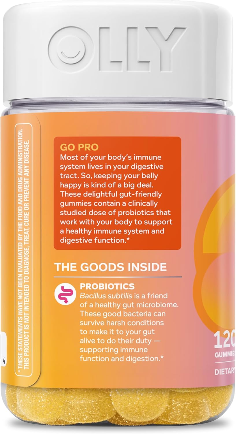 OLLY Probiotic Gummy, Immune System & Digestive Support*, Mango - 50 Count