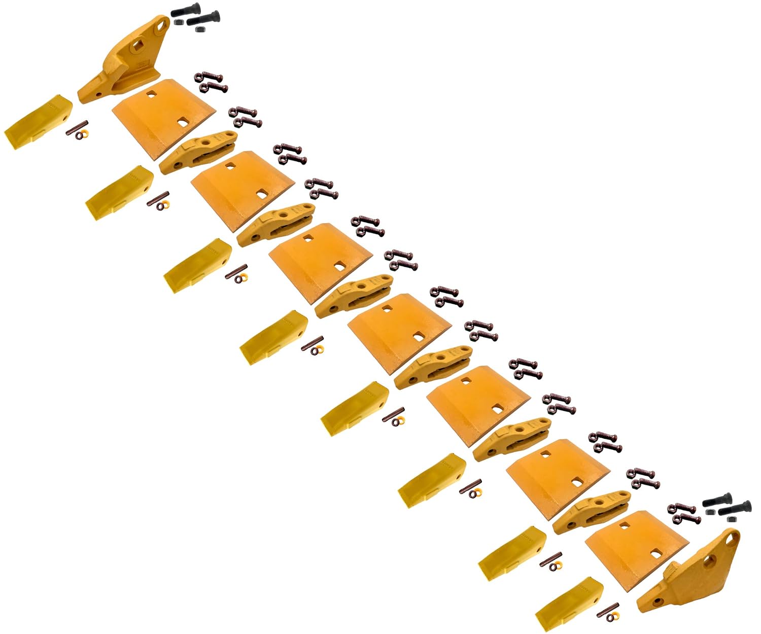 Bolt-on Bucket Adapter, Segment, Tooth Combo, Fits Many CAT 963, 953, 951, 936