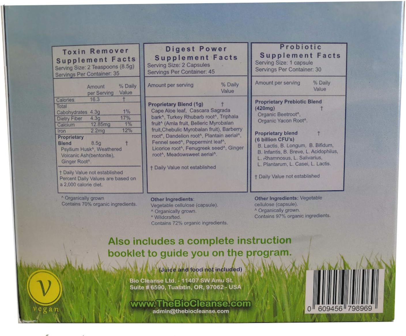 Detox Kit, Includes Probiotic Formula, Digest Power and Bentonite Psyllium, Colon Care, Healthy Elimination and Gut Health