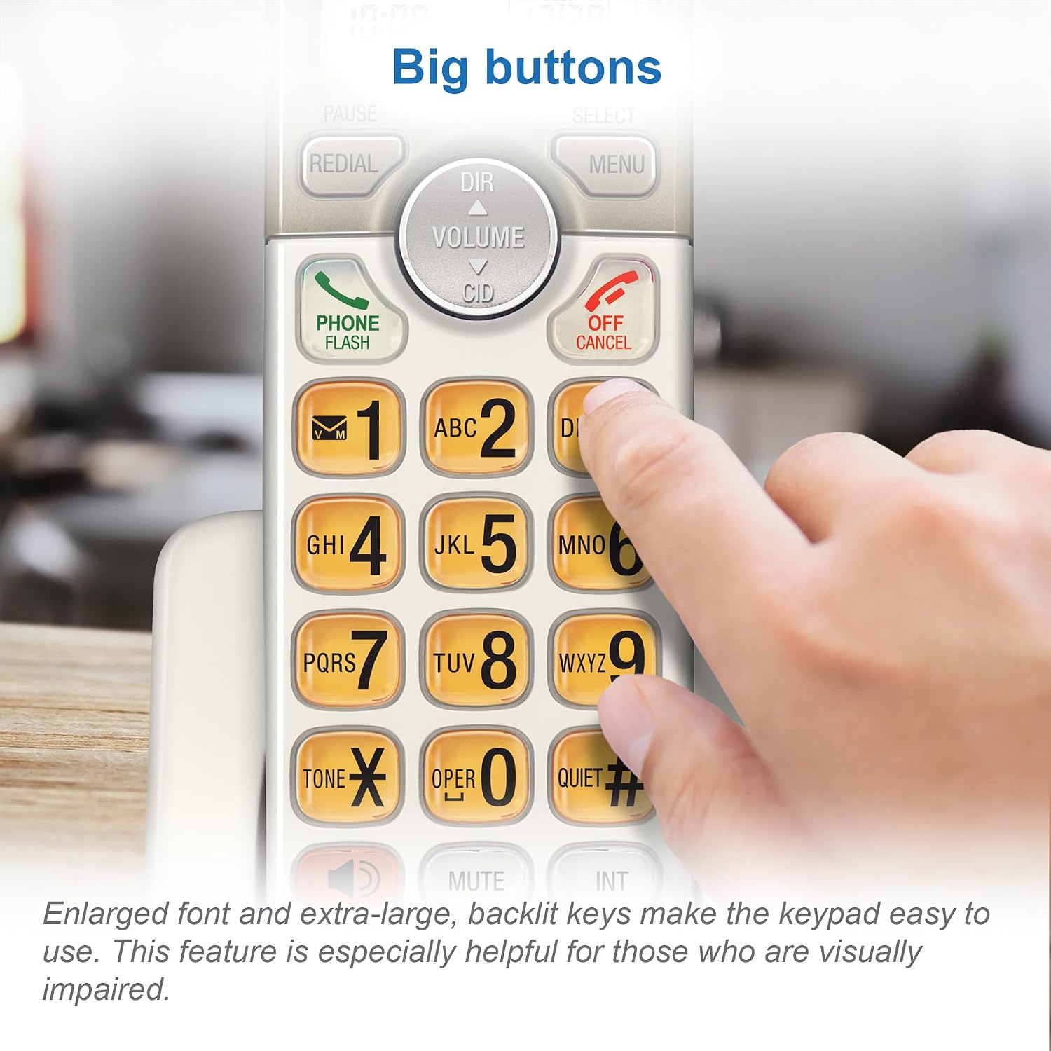AT&T EL52213 2-Handset Cordless Phone, Light Champagne | Digital Answering System, Extra-Large Backlit Keys, Caller ID/Call Waiting, DECT 6.0, Expandable Speakerphone