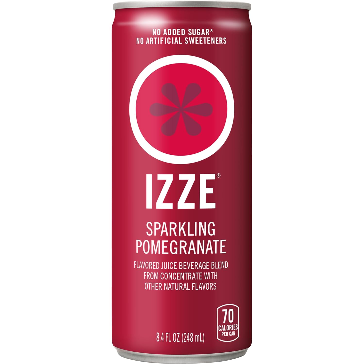 IZZE Sparkling Water Juice Beverage Blend, Pineapple, No Sugar Added, 8.4 FL OZ, 24 Cans
