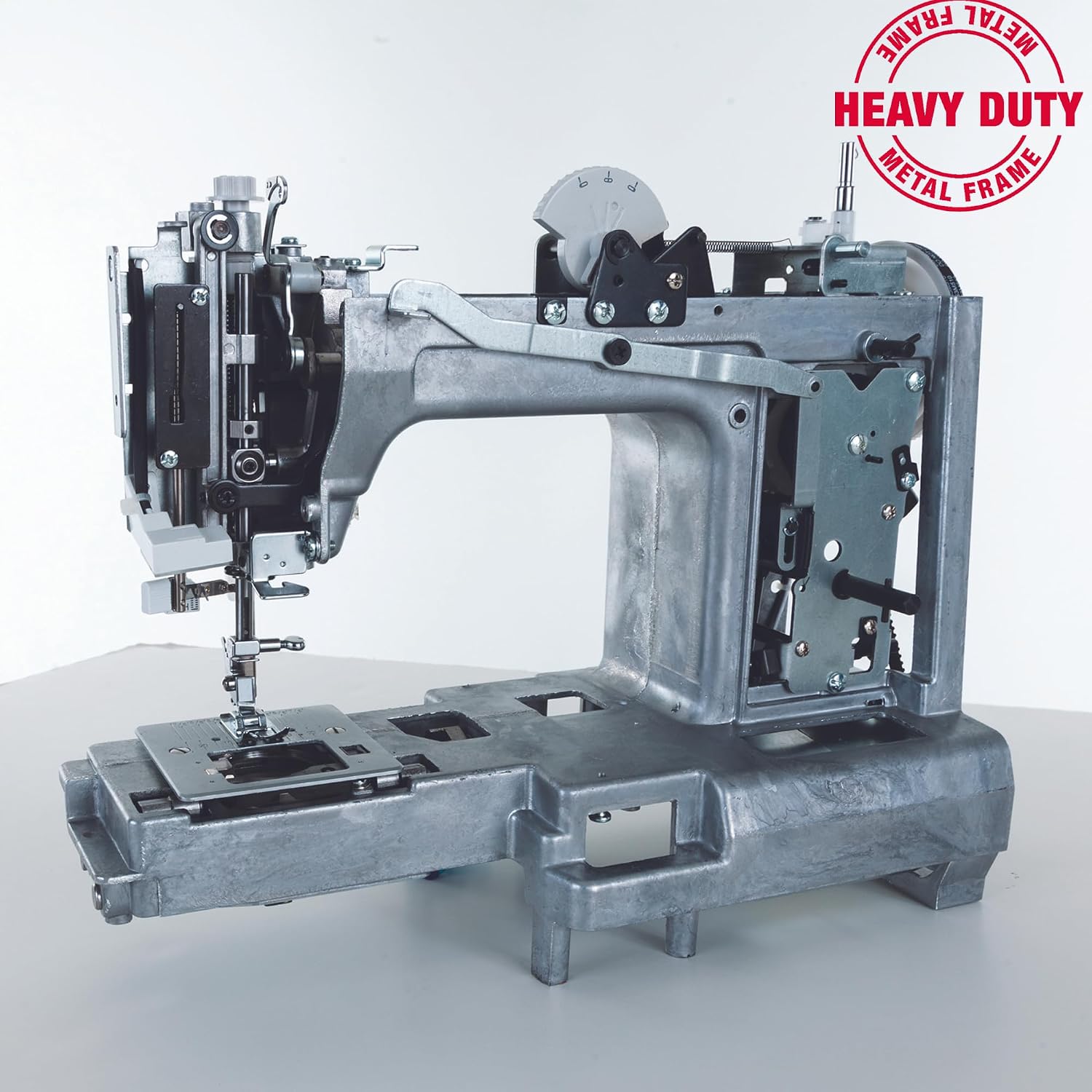 SINGER® 4432 (Grey) High Speed Heavy Duty Sewing Machine + Accessory Kit | 32 stitches deliver 110 applications, 50% more power for thick fabrics, 1100 per minute capacity, 1-step buttonhole design