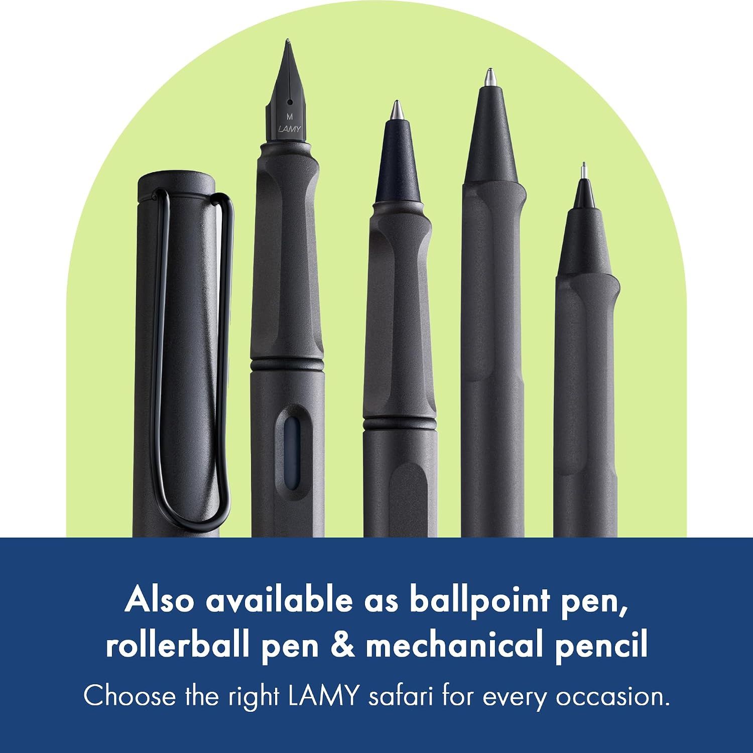 LAMY safari umbra - Fountain Pen with ergonomic grip & polished steel nib in size F - ideal for any Writing & Calligraphy - including LAMY T 10 blue cartridge - Right-Handed