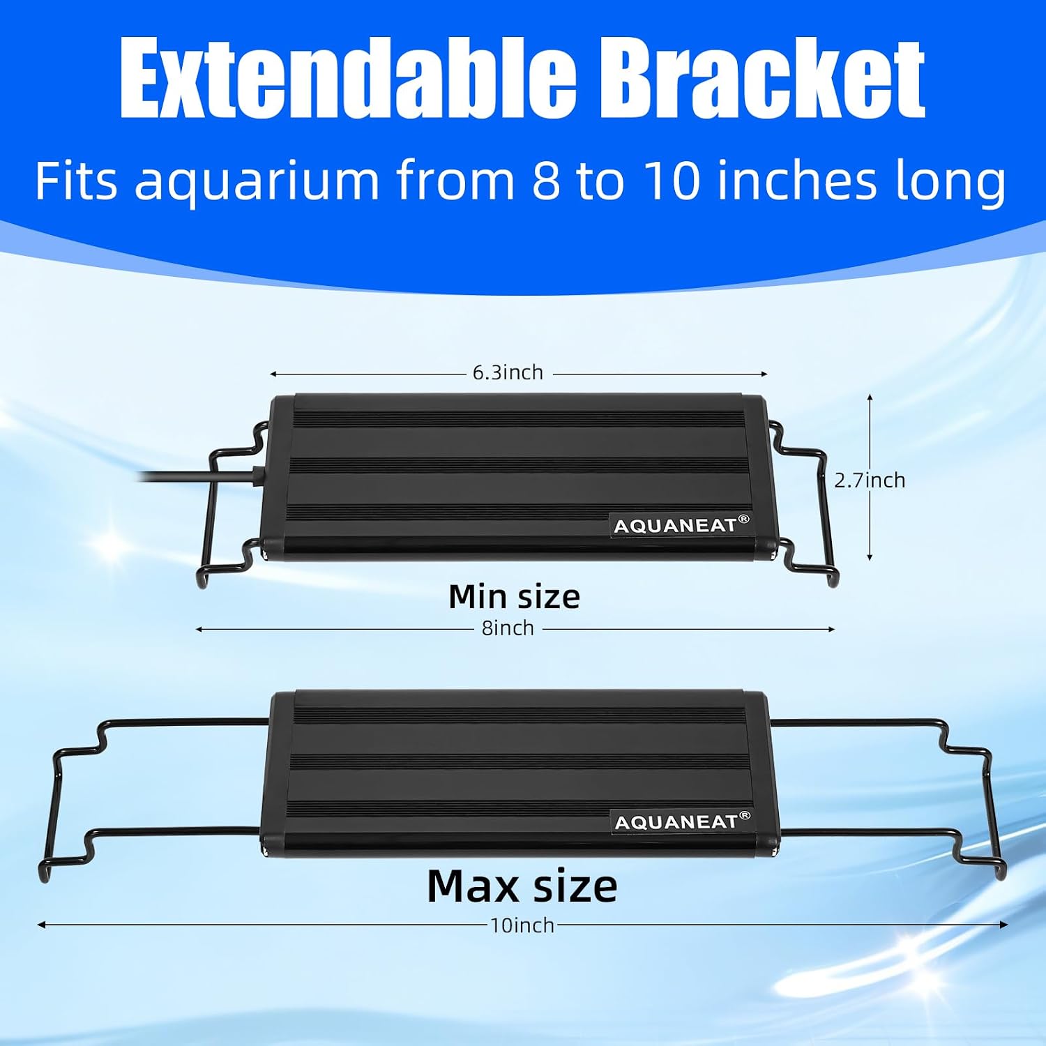 AQUANEAT LED Aquarium Light Full Spectrum 12 Inch Fish Tank Light Fresh Water