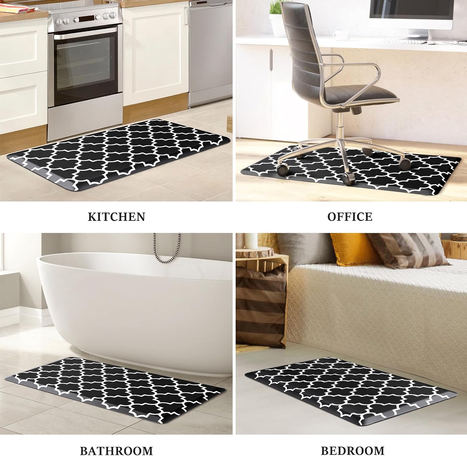 WISELIFE Kitchen Mats and Rugs Cushioned Anti-Fatigue, 17.3"x 60", Grey